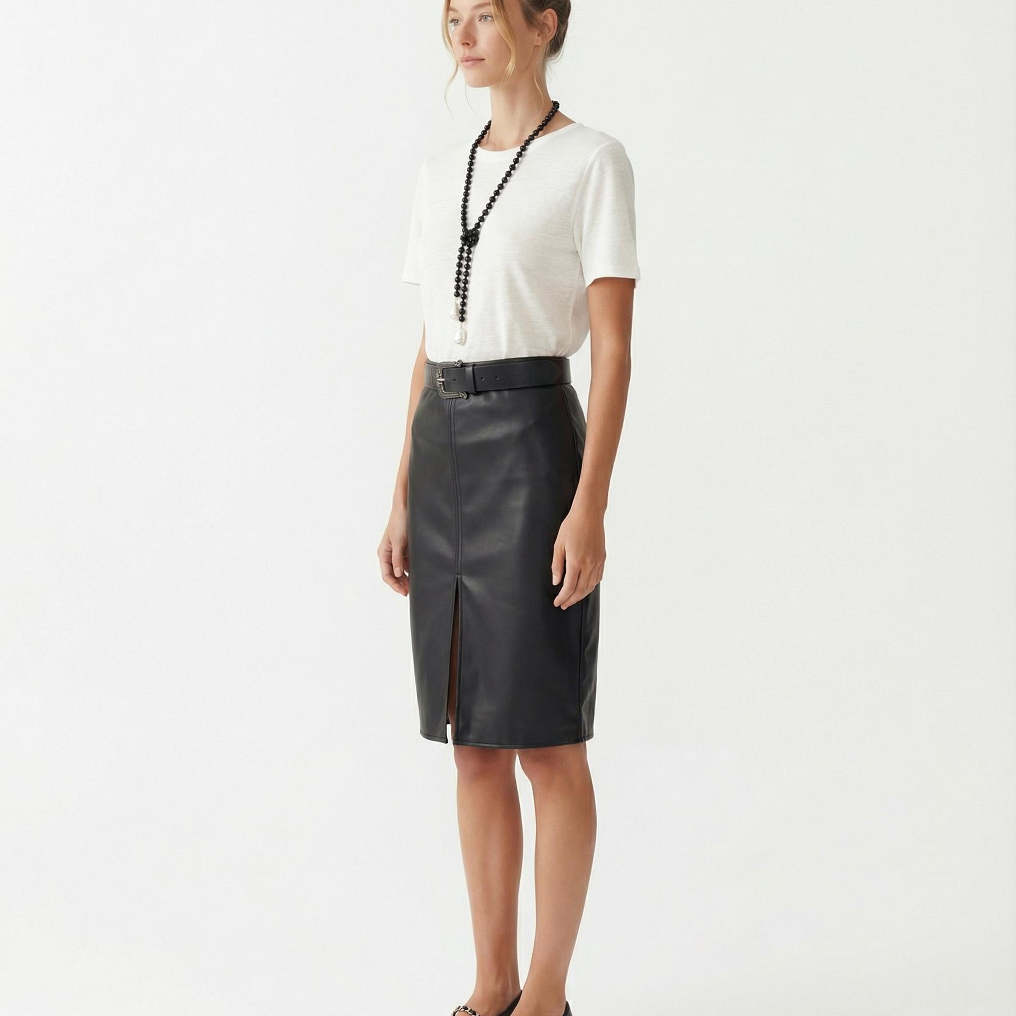 YARGICI Kalem Yüksek Bel Etek