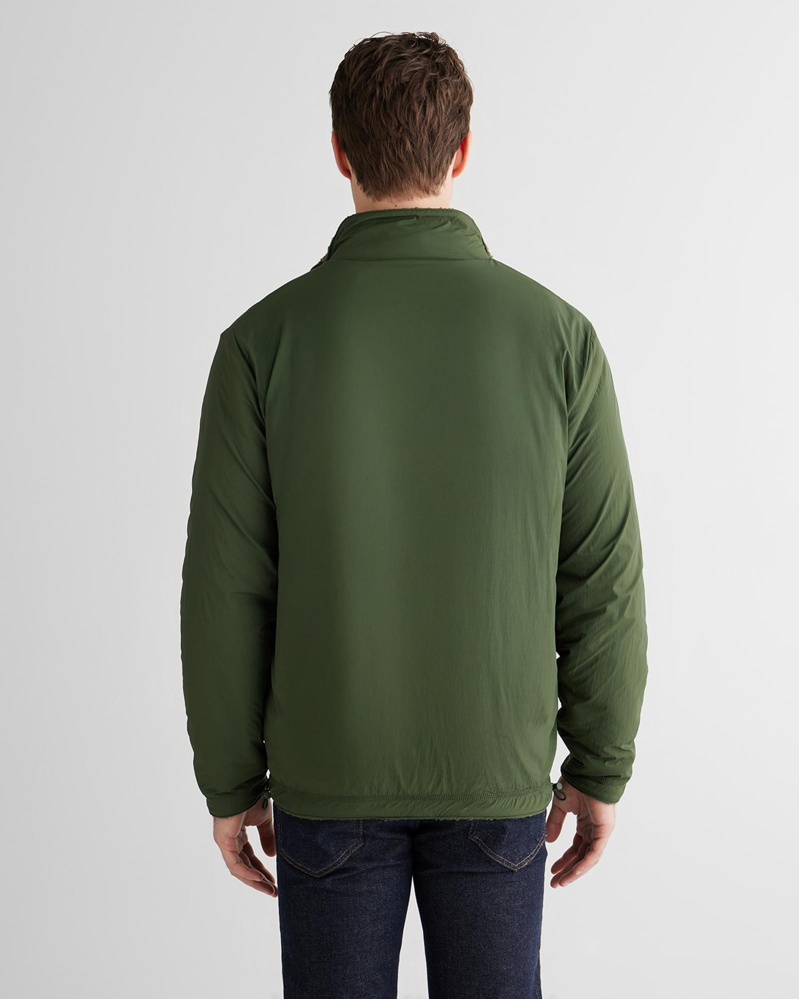 GANT Erkek Haki Fermuarlı Çift Taraflı Polar Sweatshirt