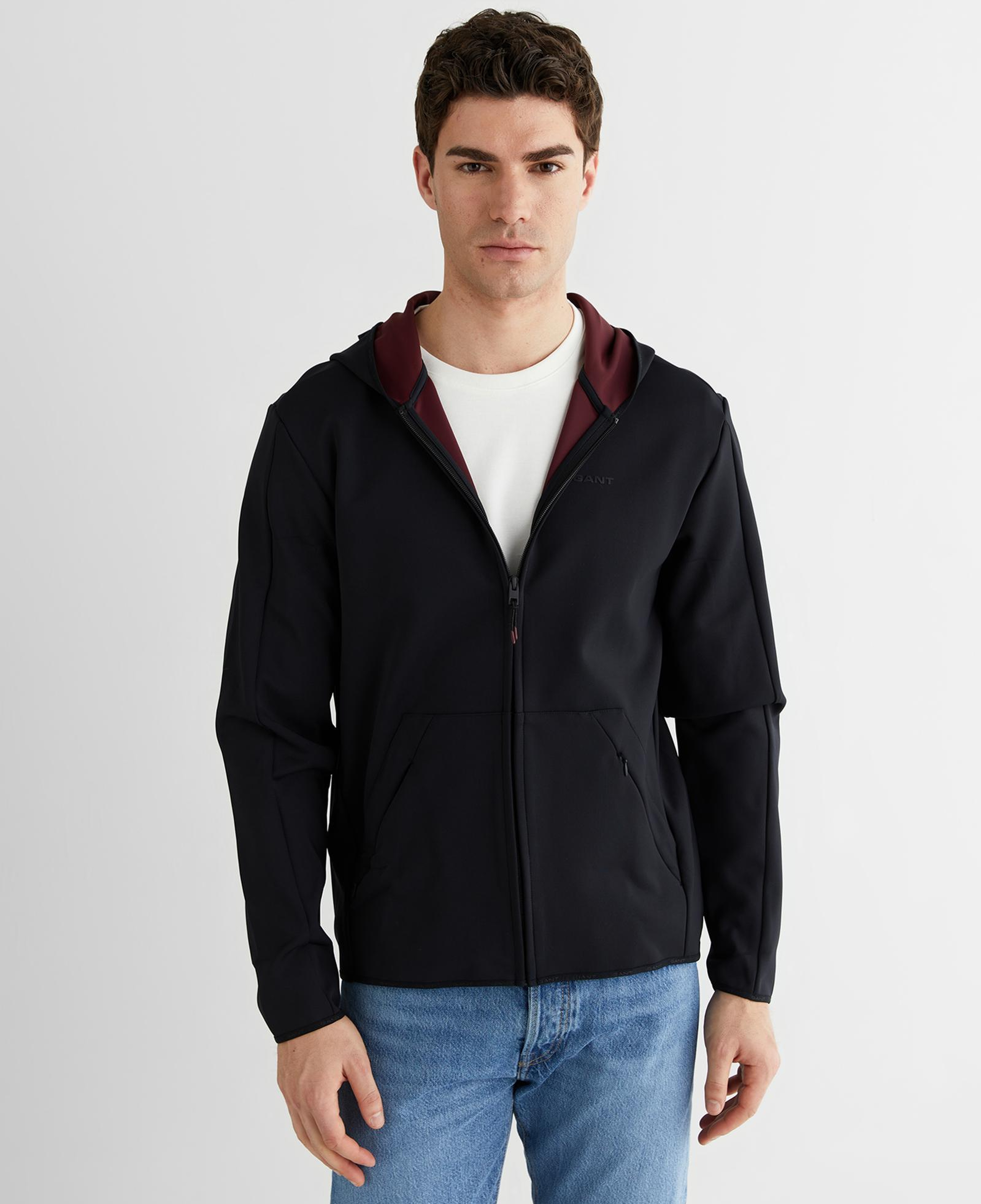 GANT Erkek Siyah Regular Fit Fermuarlı Ceket