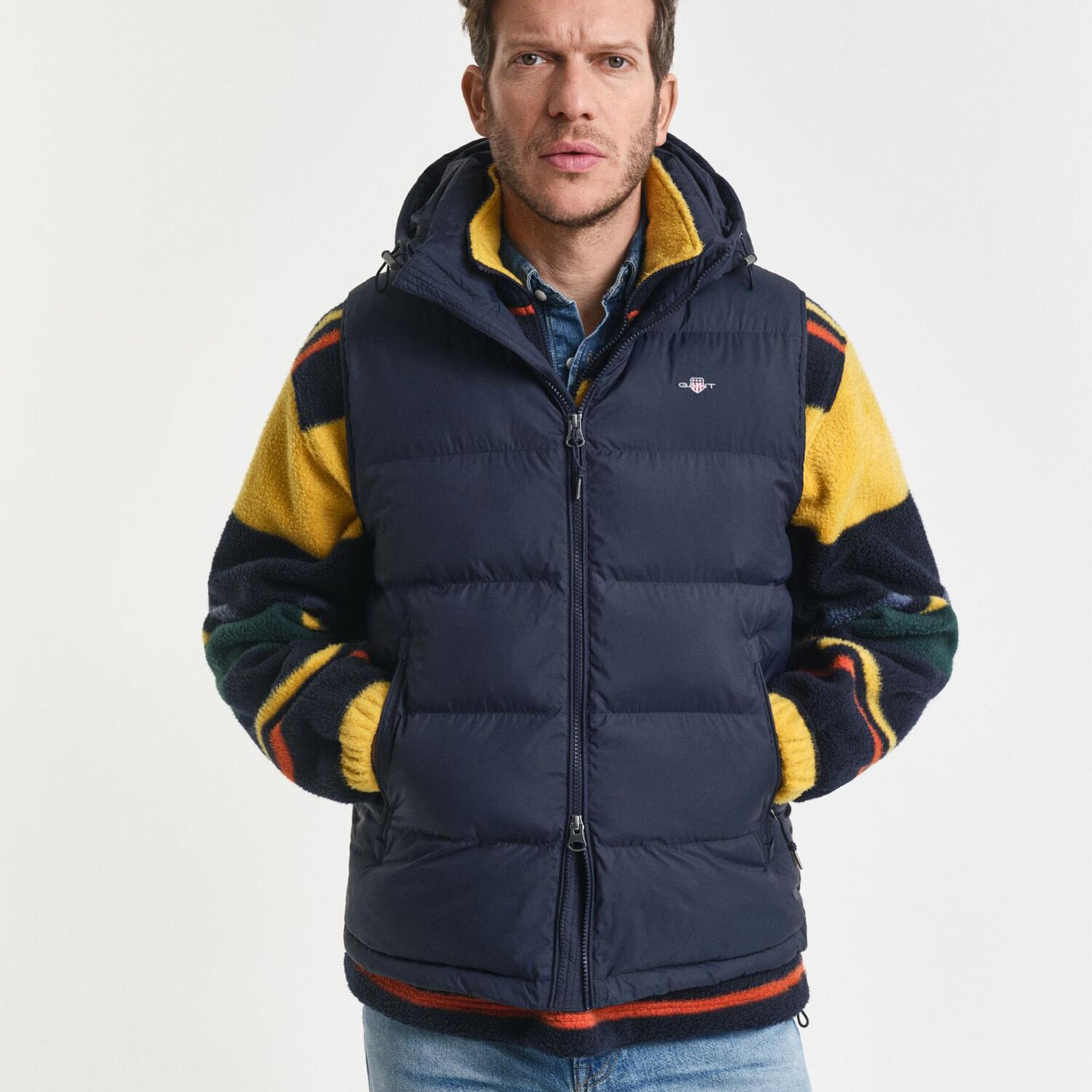 GANT Erkek Lacivert Regular Fit Fermuarlı Yelek