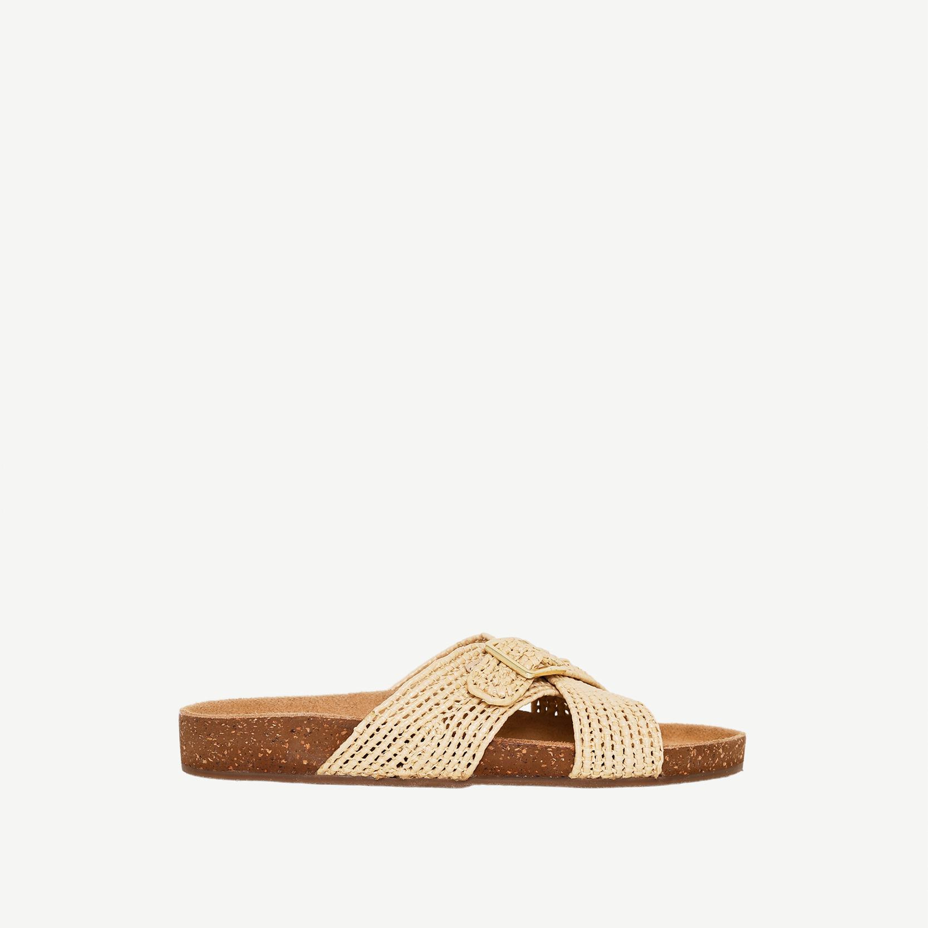 YARGICI Çapraz Bantlı Hasır Terlik