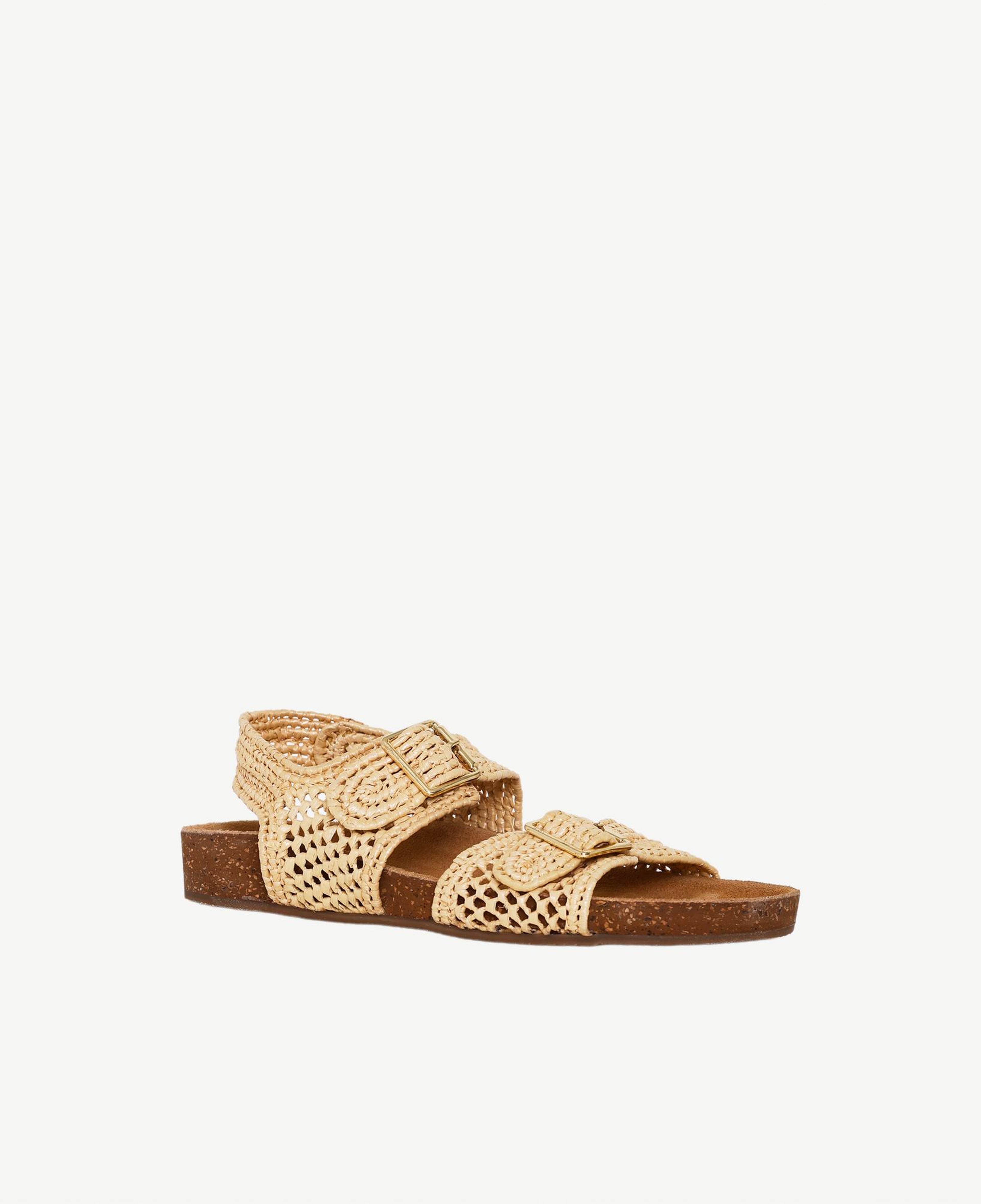 YARGICI Çift Bantlı Tokalı hasır Sandalet