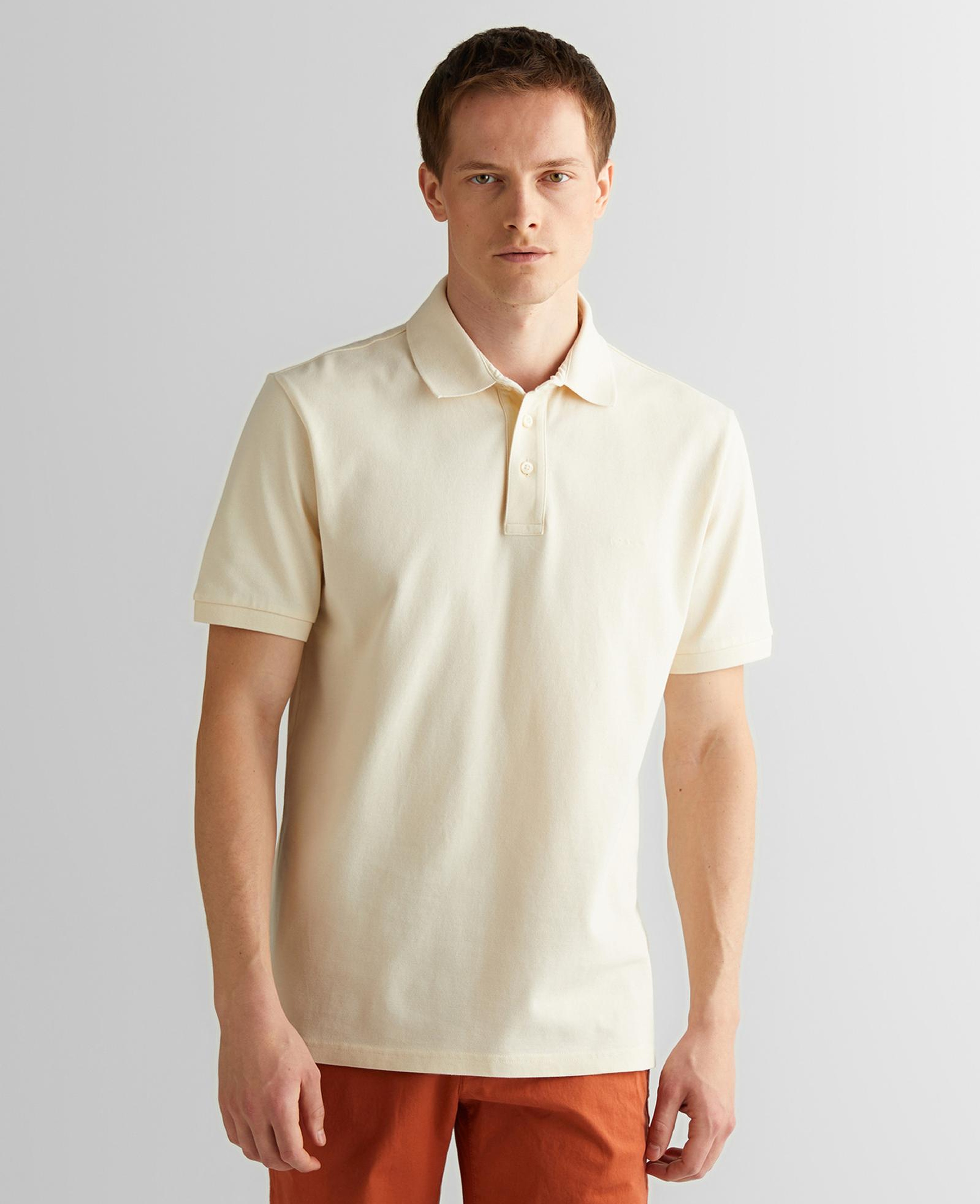 GANT Erkek Krem Regular Fit Polo