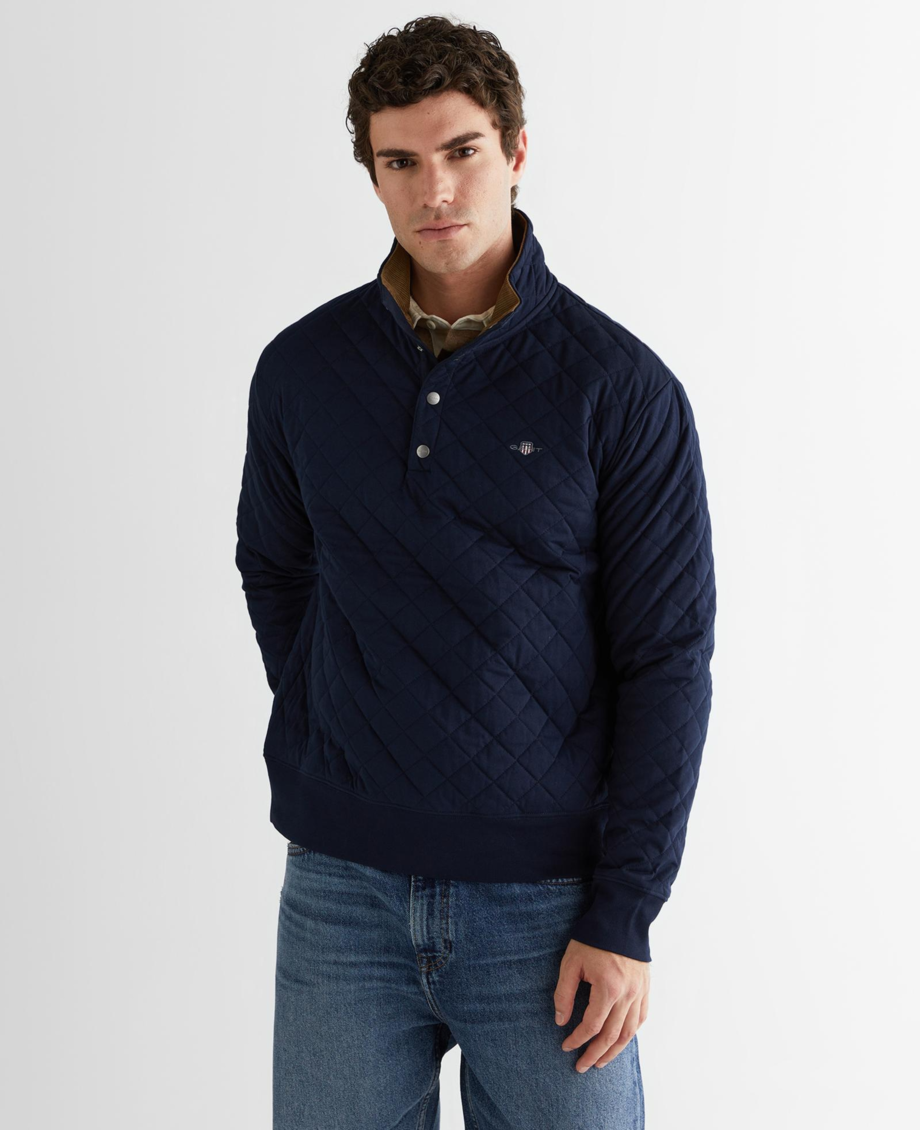 GANT Erkek Lacivert Standart Fit Sweatshirt