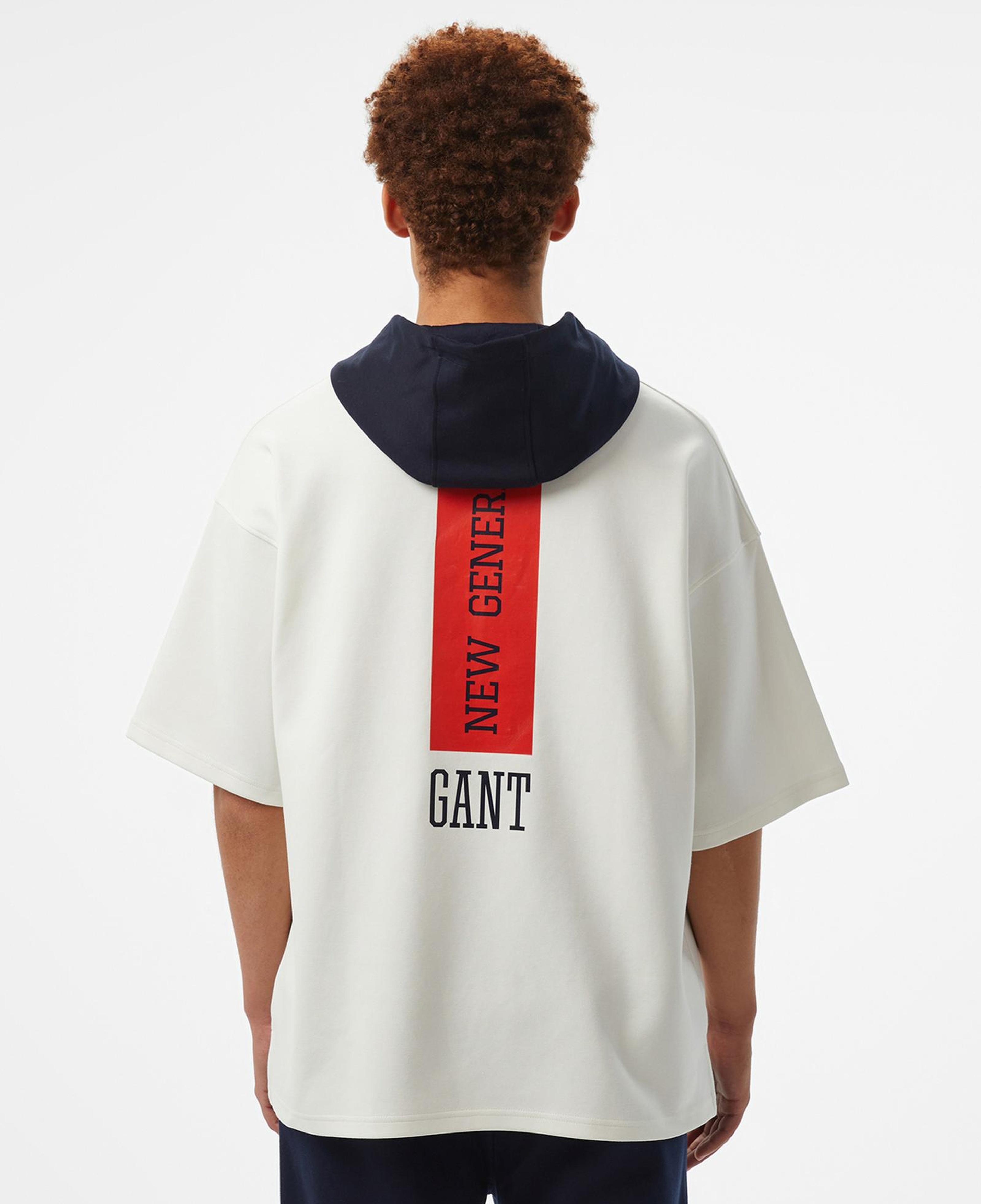 GANT Erkek Beyaz Kapüşonlu T-Shirt