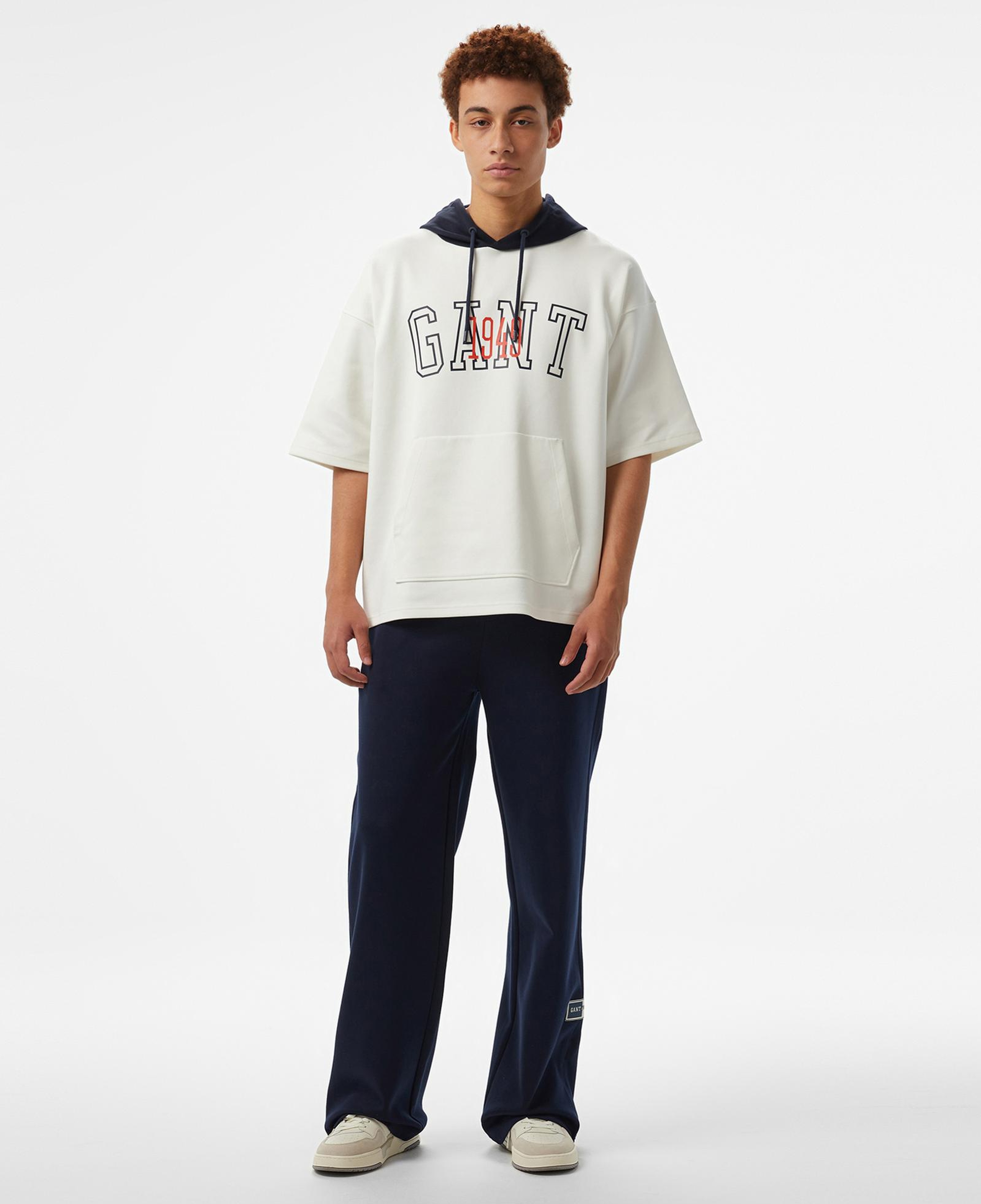 GANT Erkek Beyaz Kapüşonlu T-Shirt