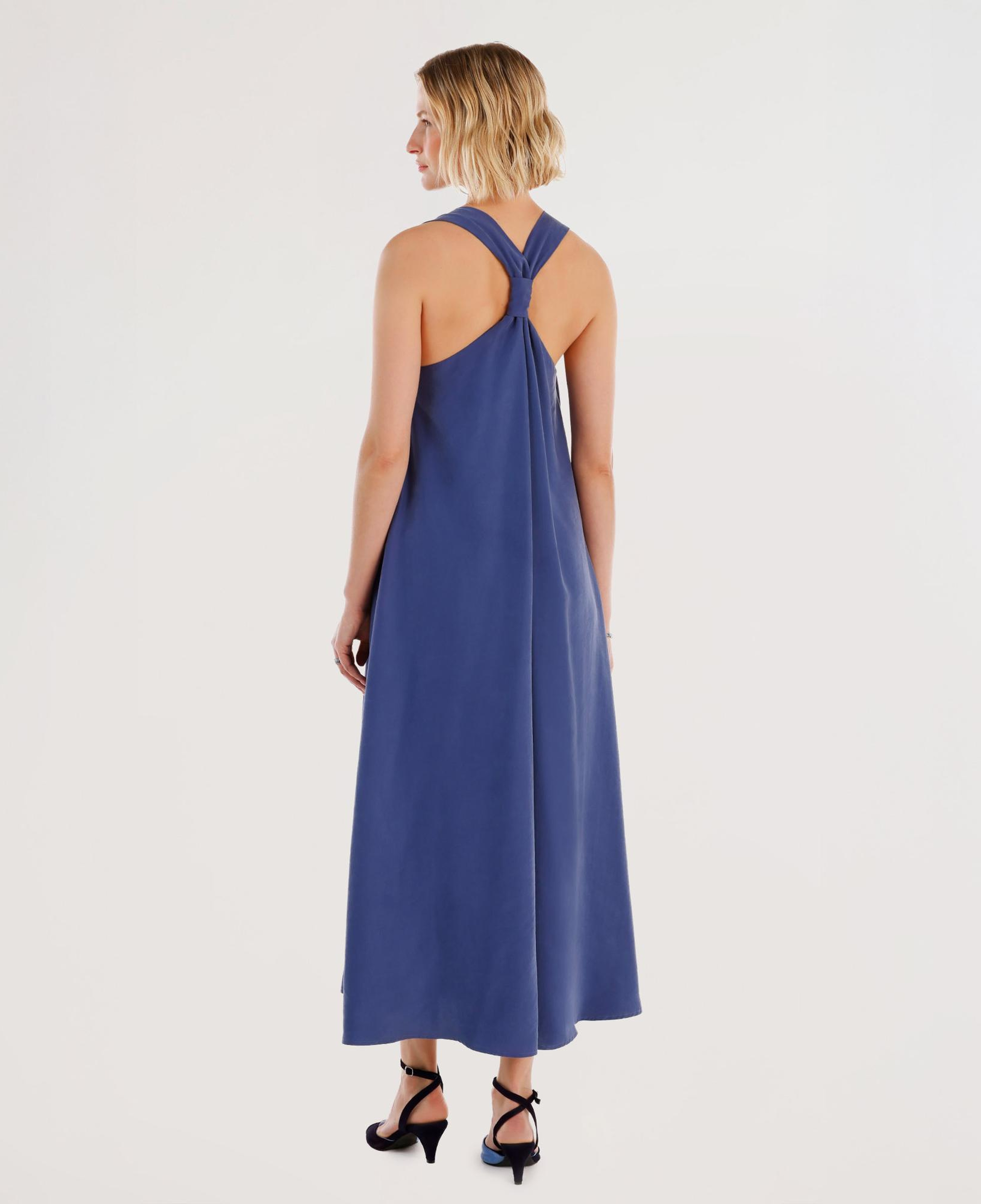 YARGICI Düğüm Askı Detaylı V Yaka Uzun Boy Elbise