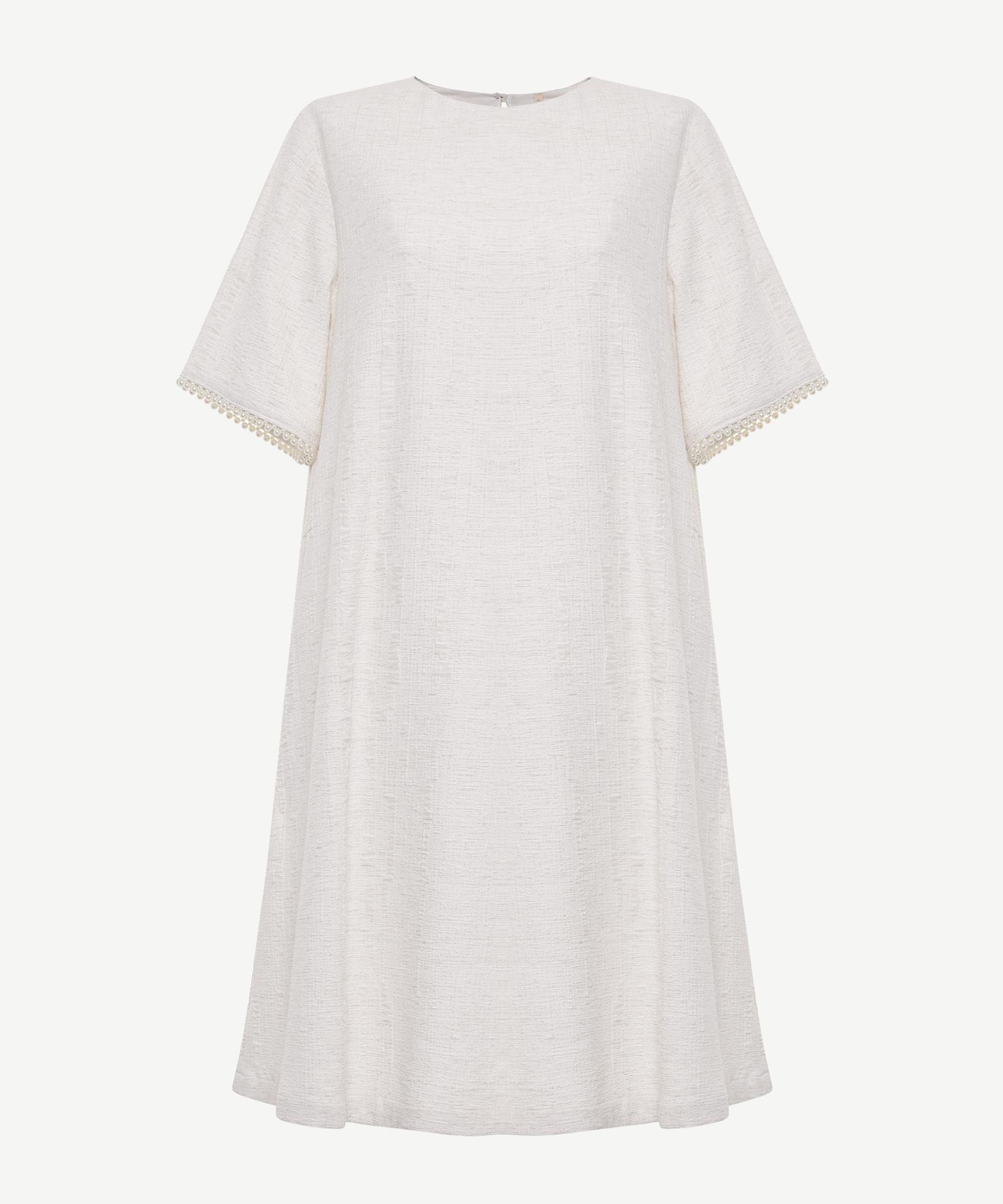 YARGICI Boncuk Detaylı Kısa Kollu Kısa Elbise