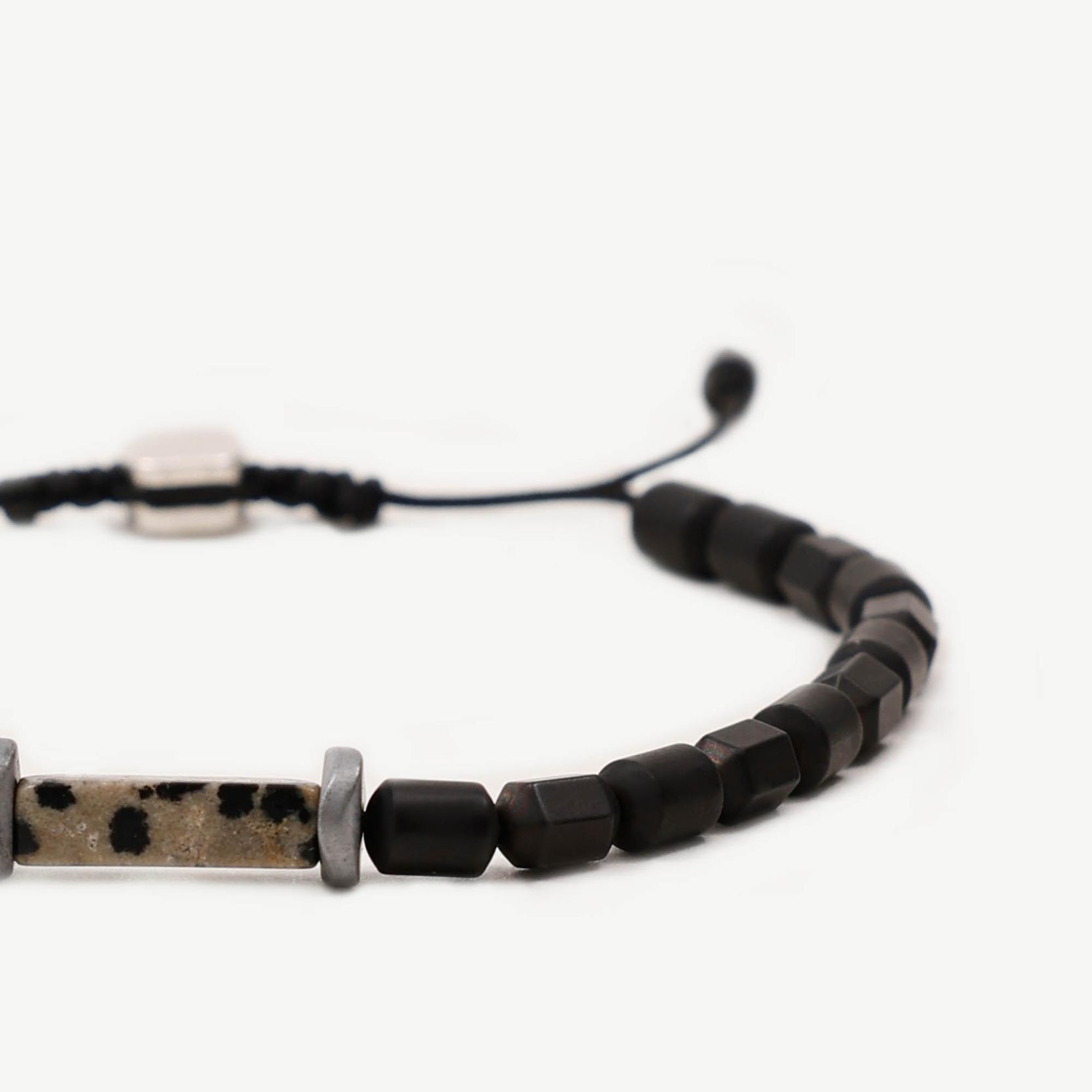 YARGICI Doğal Taş Detaylı Hematit Bileklik