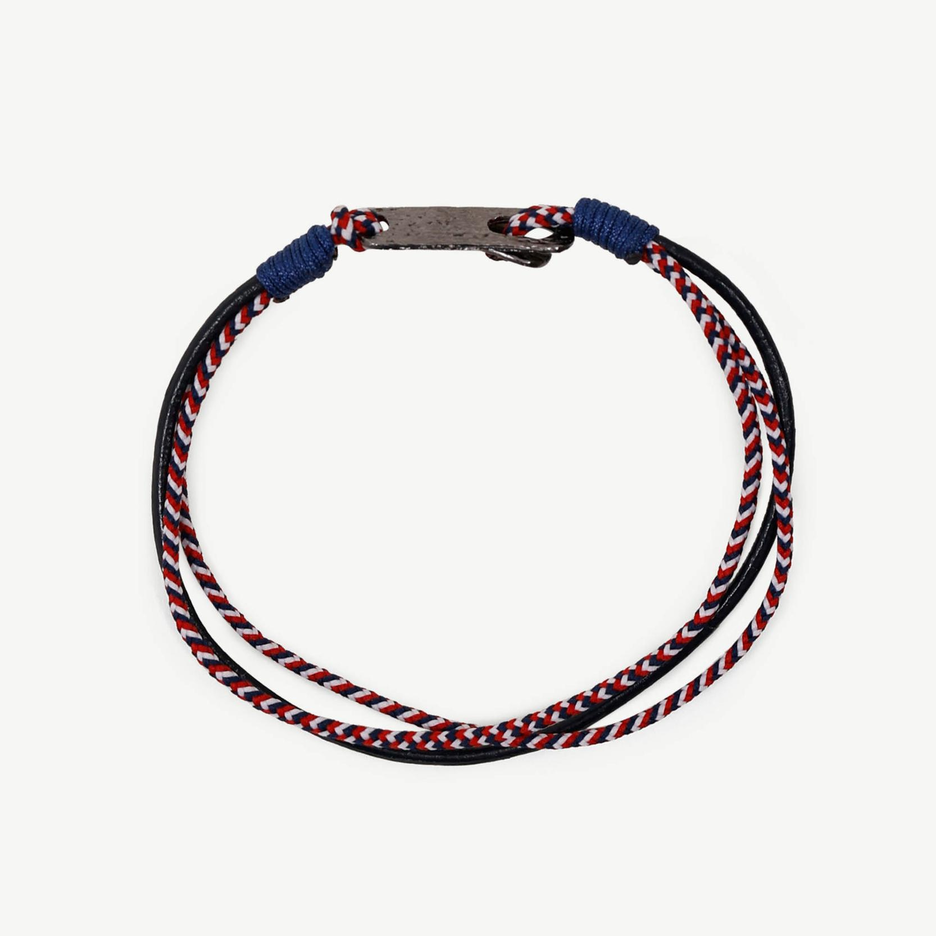 YARGICI Deri Detaylı Renkli İp Bileklik