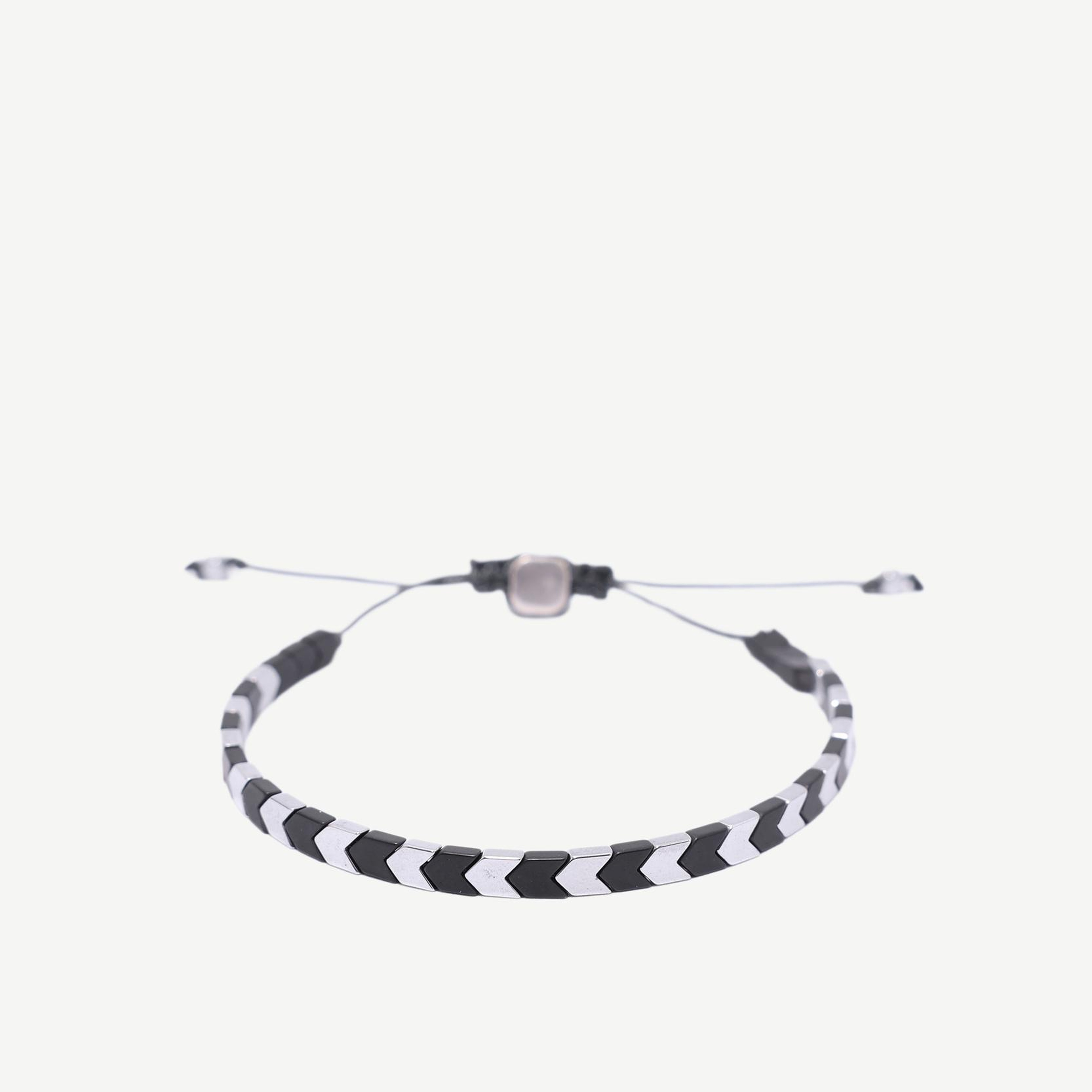 YARGICI Geometrik Formlu Hematit Bileklik