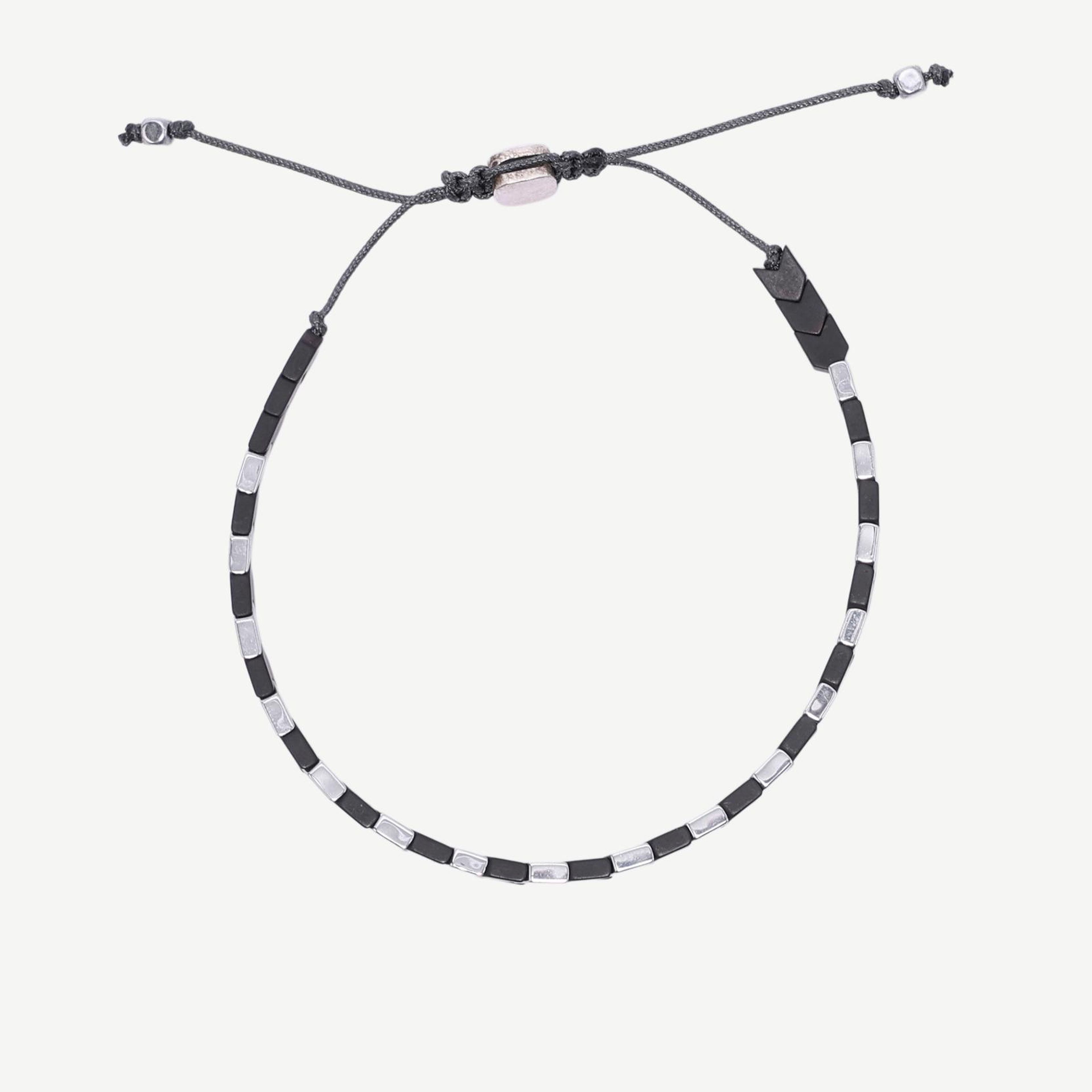 YARGICI Geometrik Formlu Hematit Bileklik