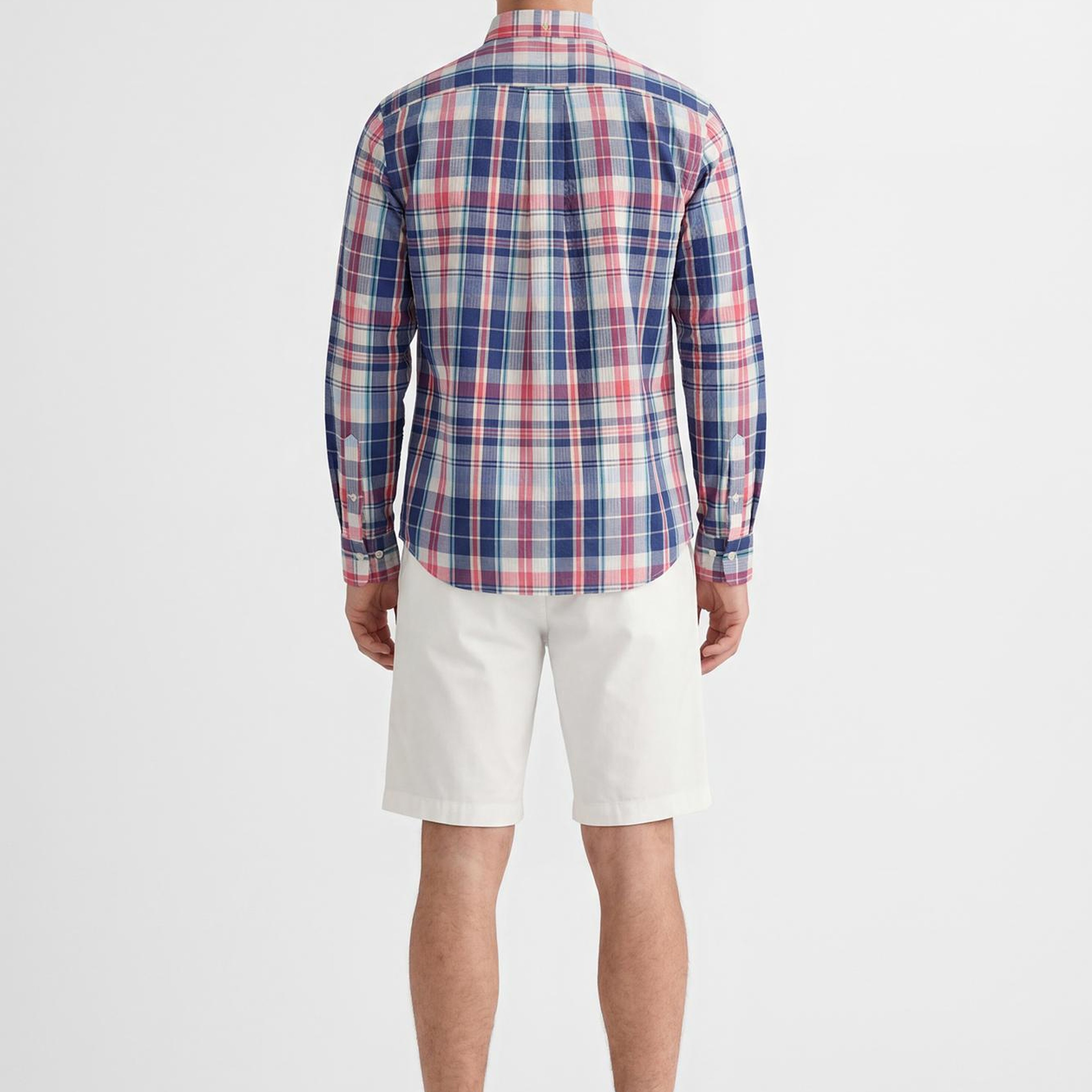 GANT Erkek Mavi Regular Fit Kareli Logolu Gömlek