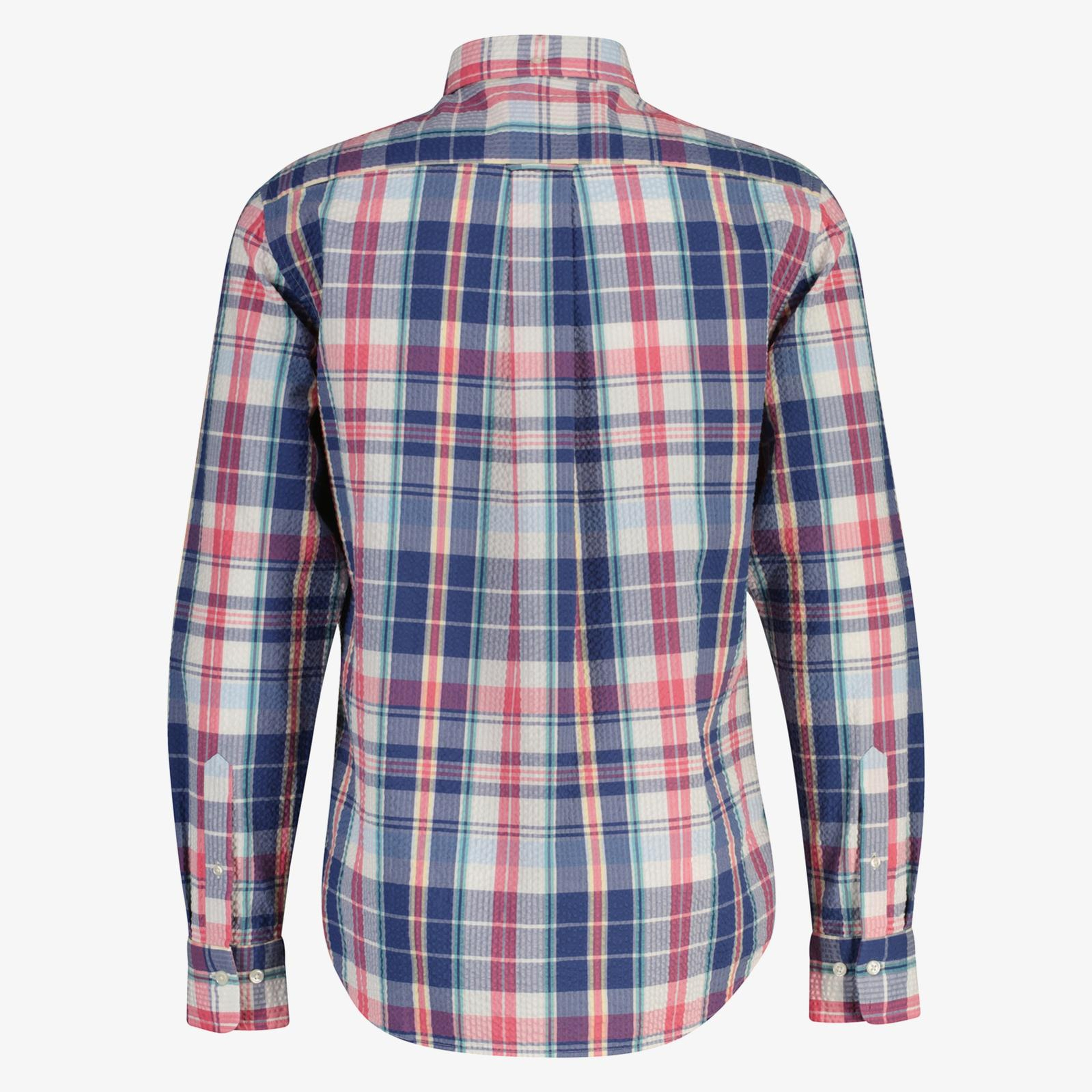 GANT Erkek Mavi Regular Fit Kareli Logolu Gömlek