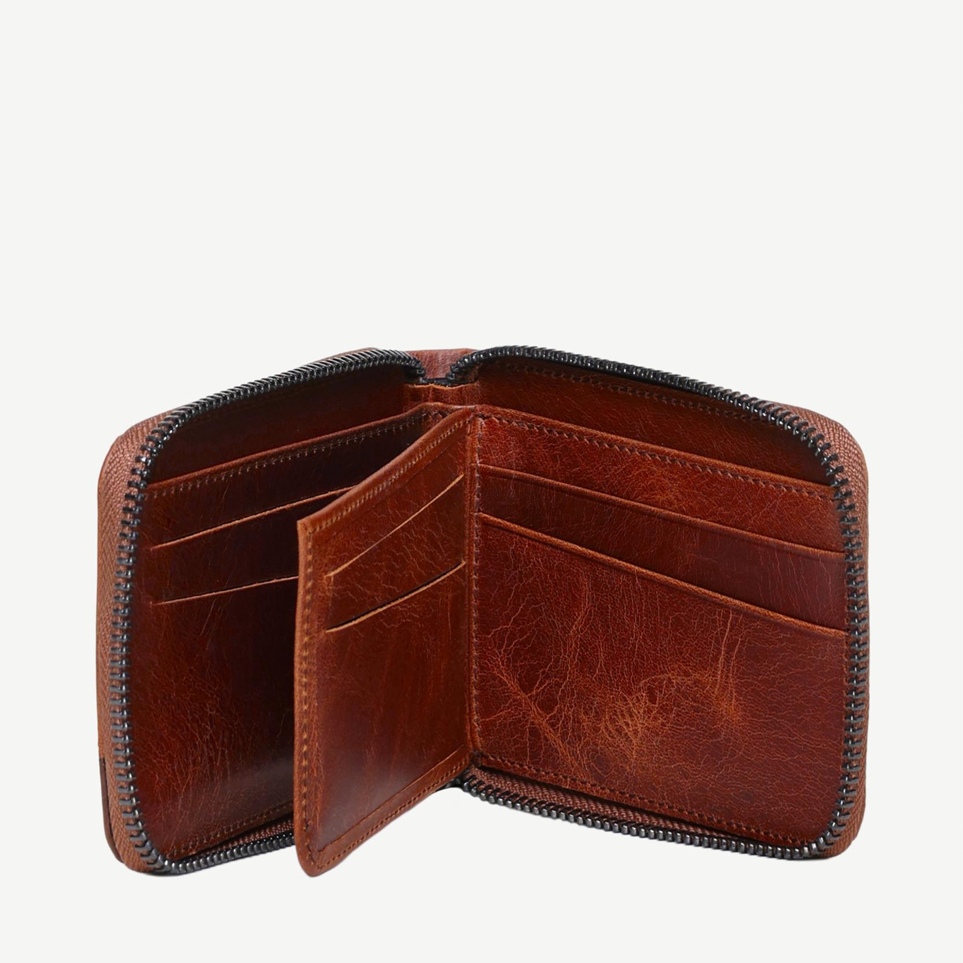 YARGICI Fermuarlı Deri Cüzdan