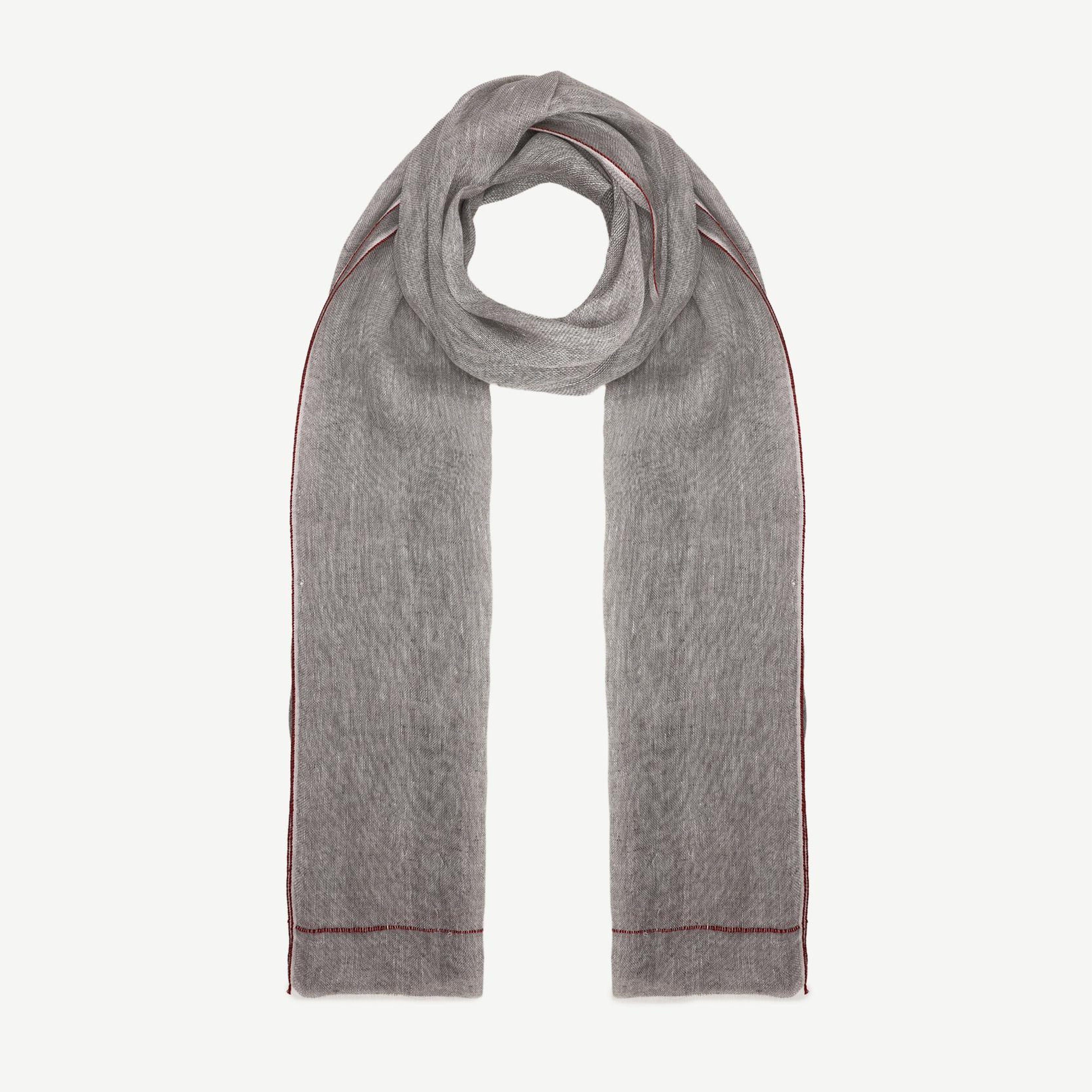 YARGICI Şerit Detaylı Maskulen Şal