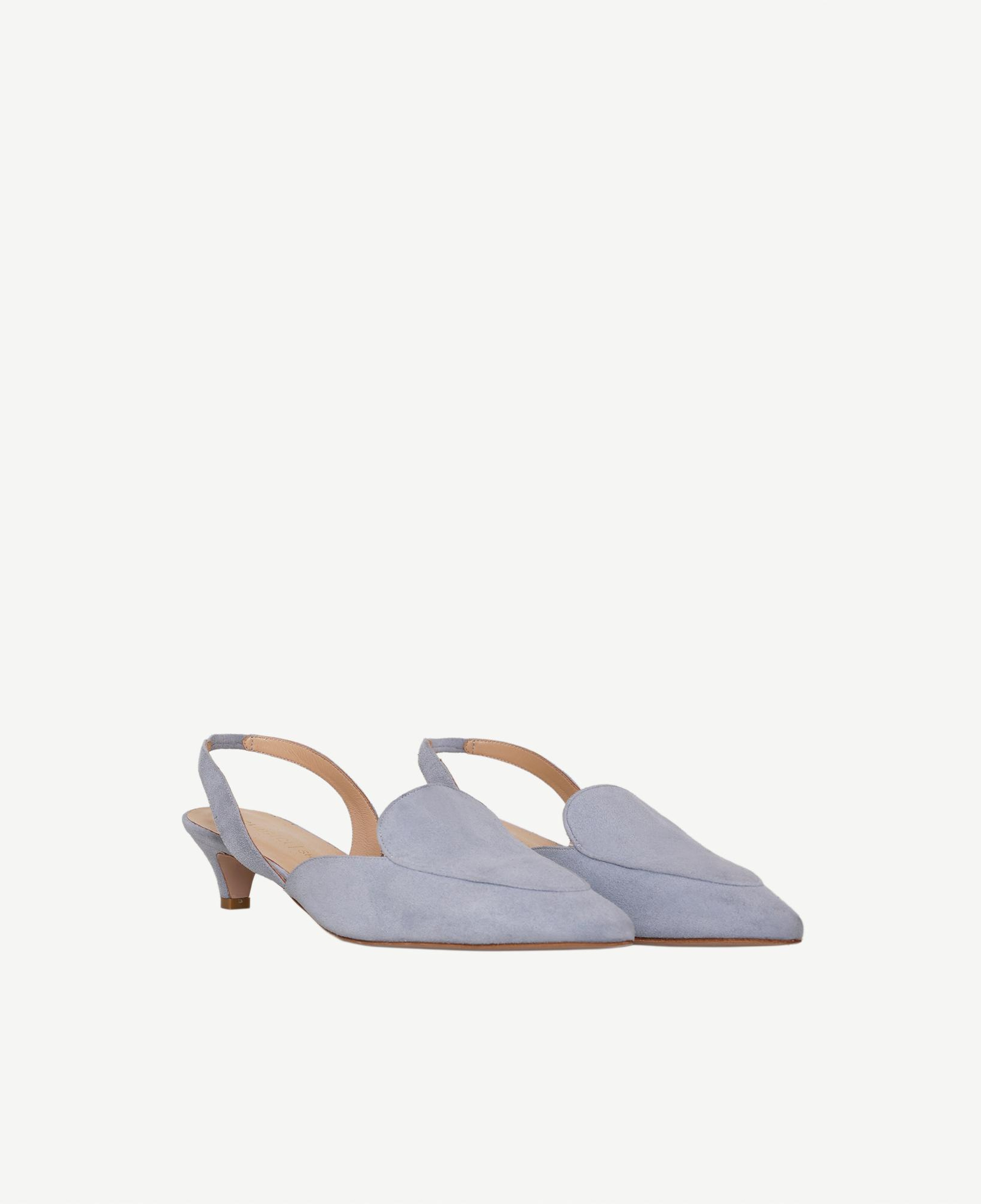 YARGICI Arkası Açık Sivri Burun Süet Topuklu Ayakkabı