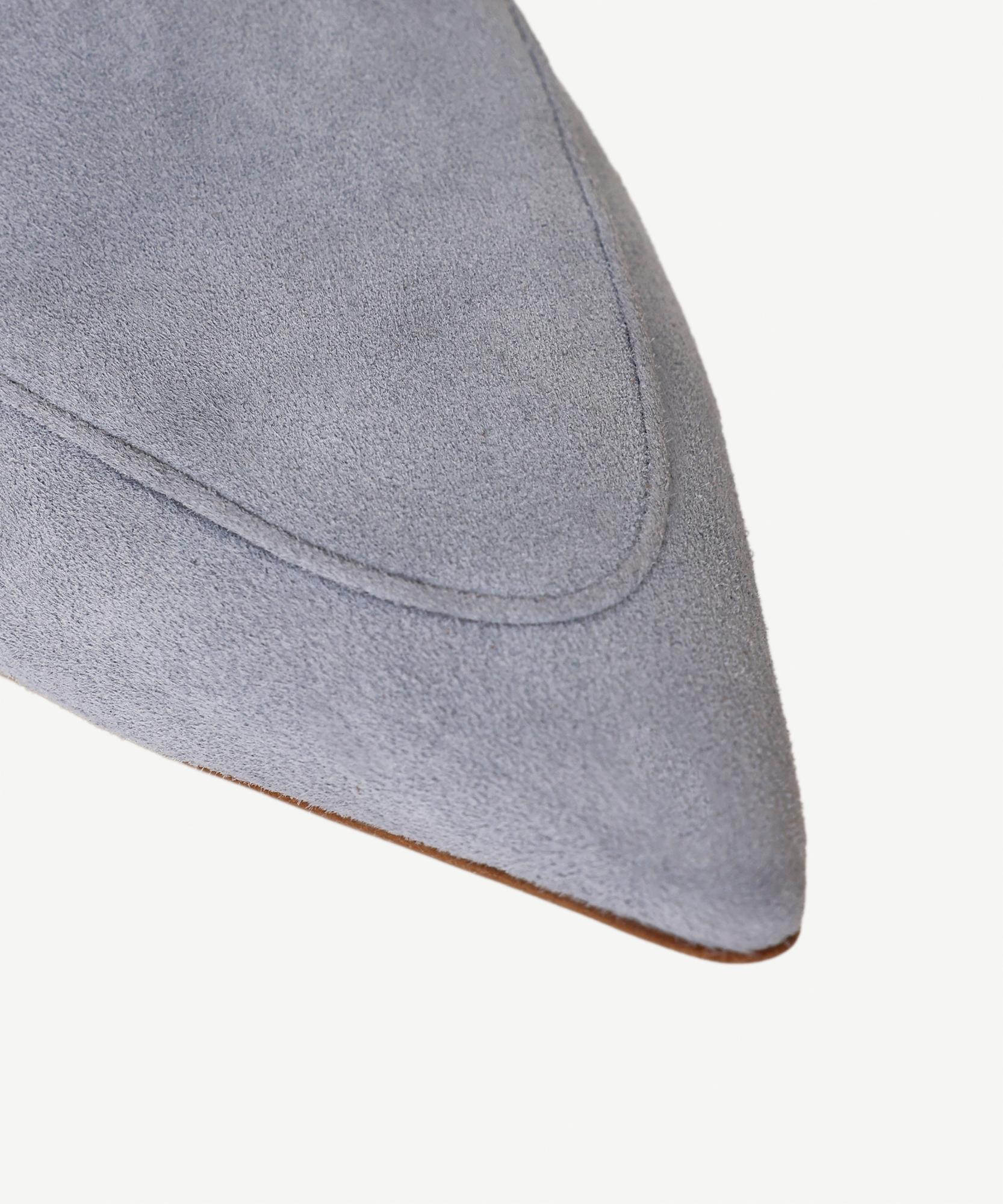 YARGICI Arkası Açık Sivri Burun Süet Topuklu Ayakkabı