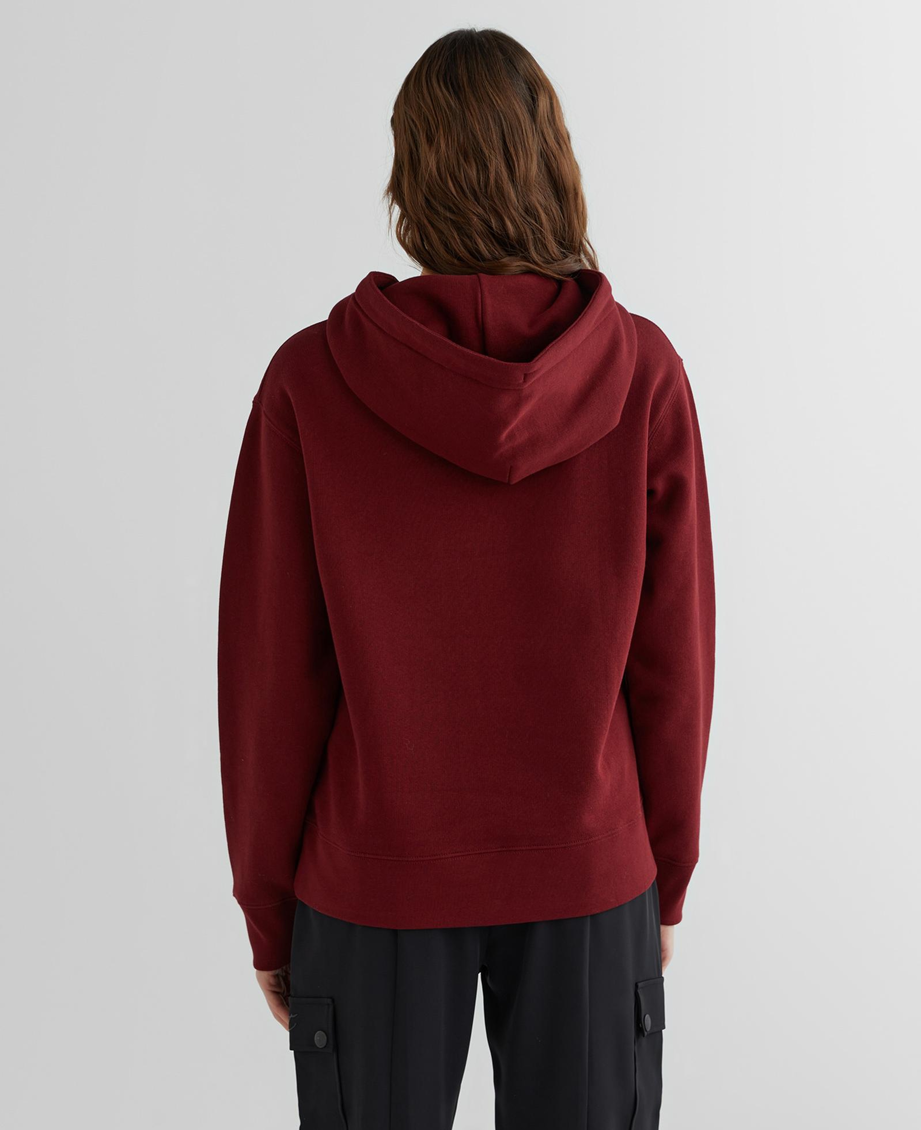 GANT Kadın Bordo Relaxed Fit Kapüşonlu Logolu Sweatshirt