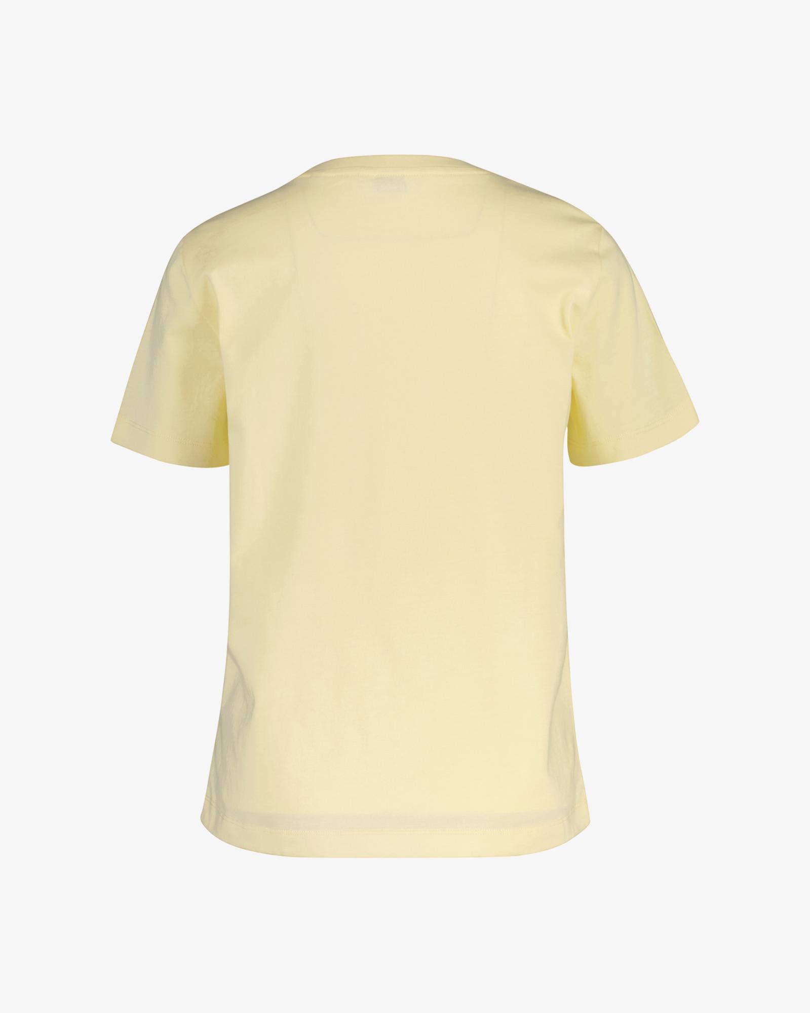 GANT Kadın Sarı Bisiklet Yaka Regular Fit T-Shirt