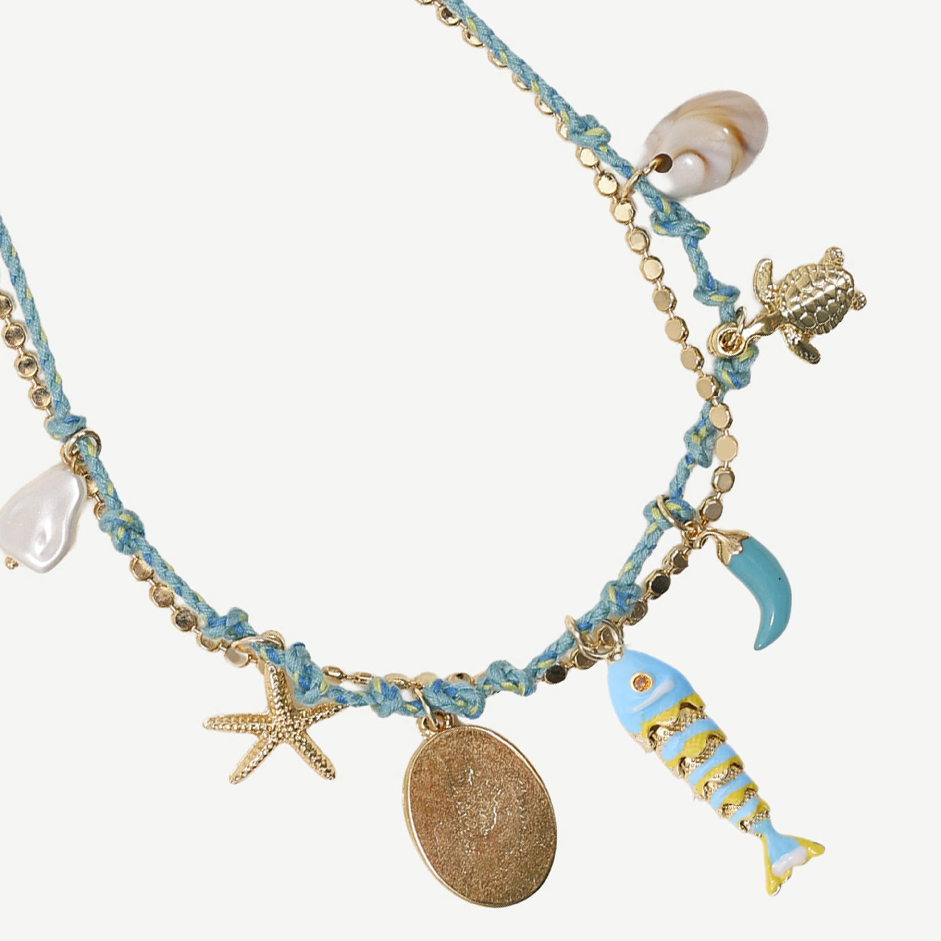 YARGICI Balık Uçlu Charm Detaylı Kolye