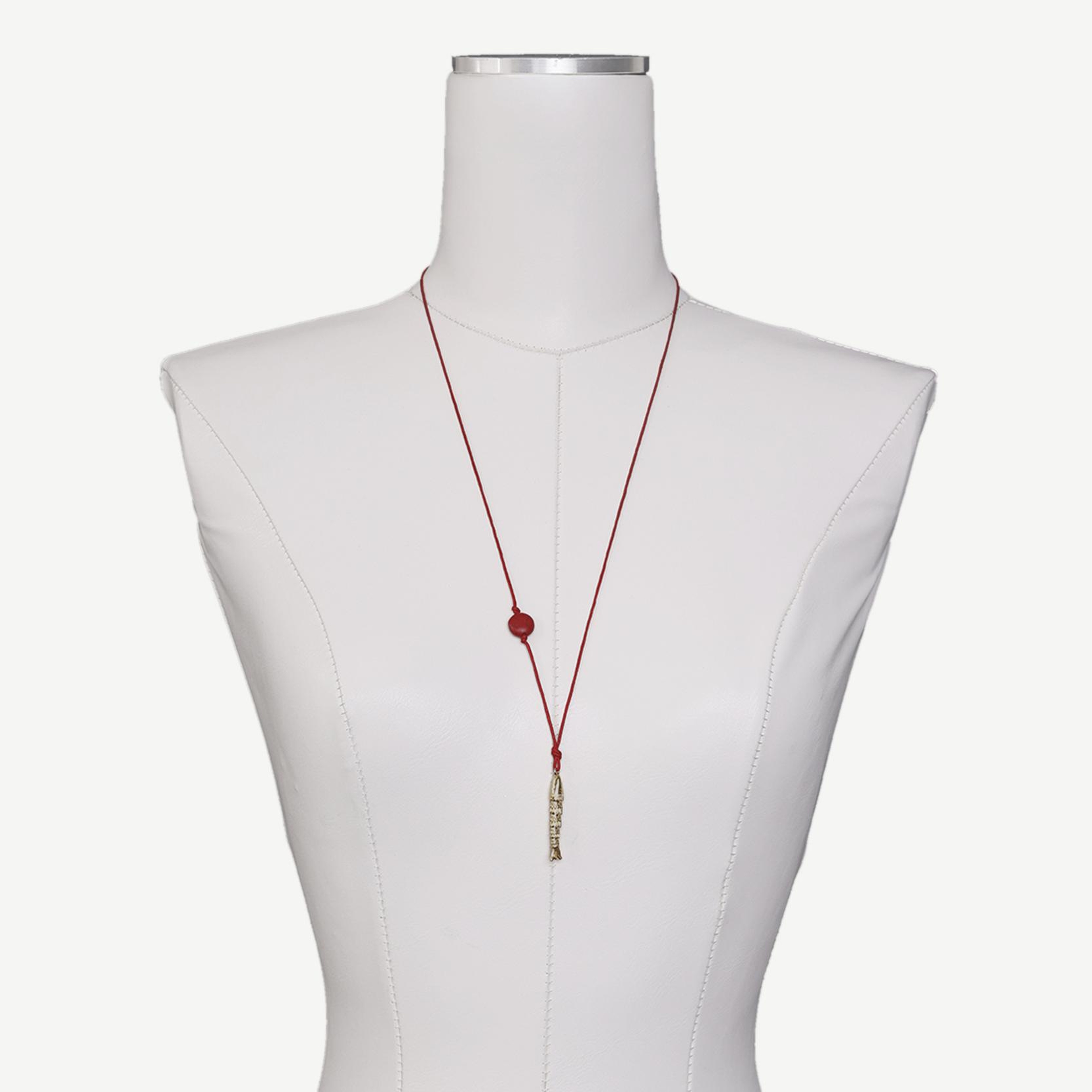 YARGICI Balık Uçlu İp Kolye