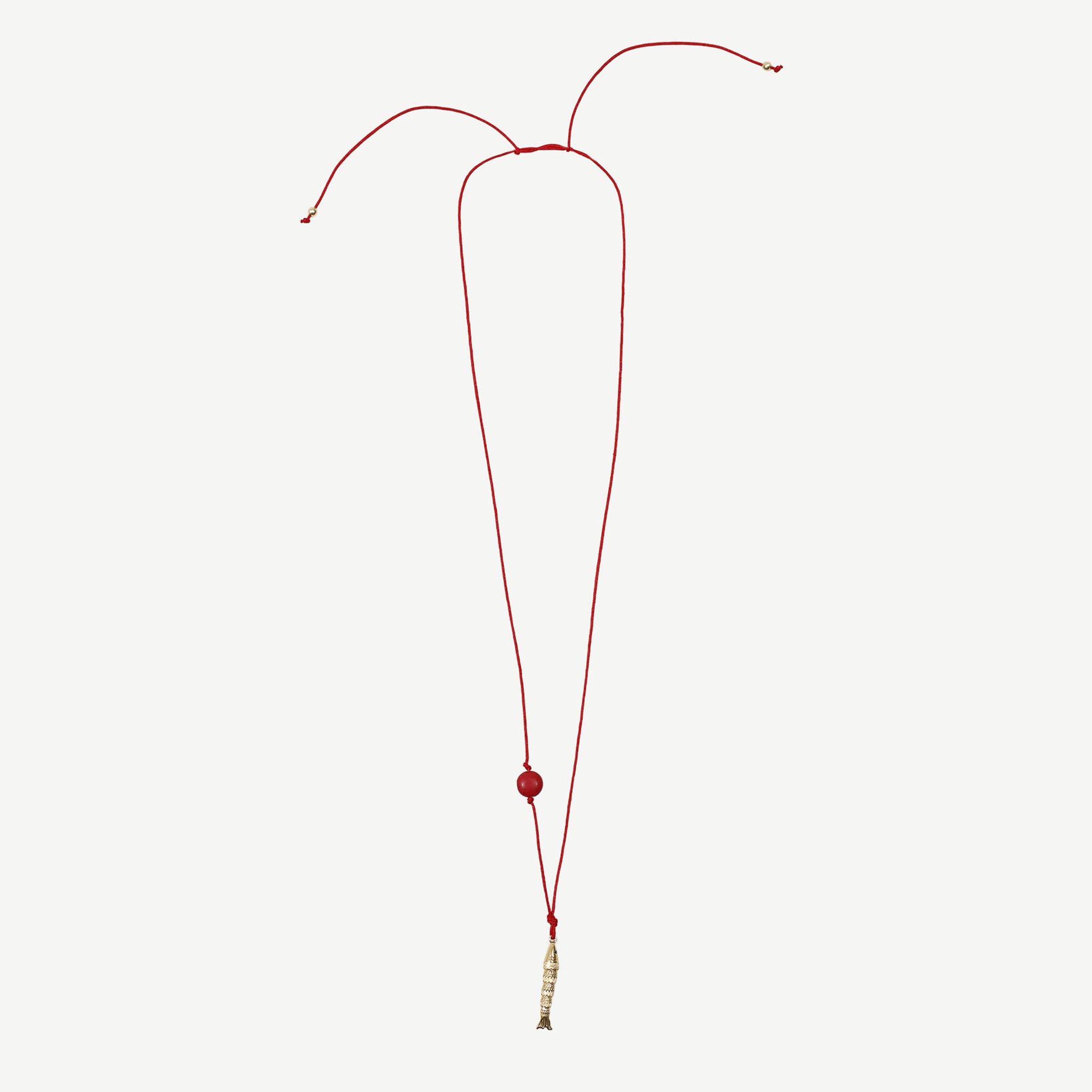 YARGICI Balık Uçlu İp Kolye