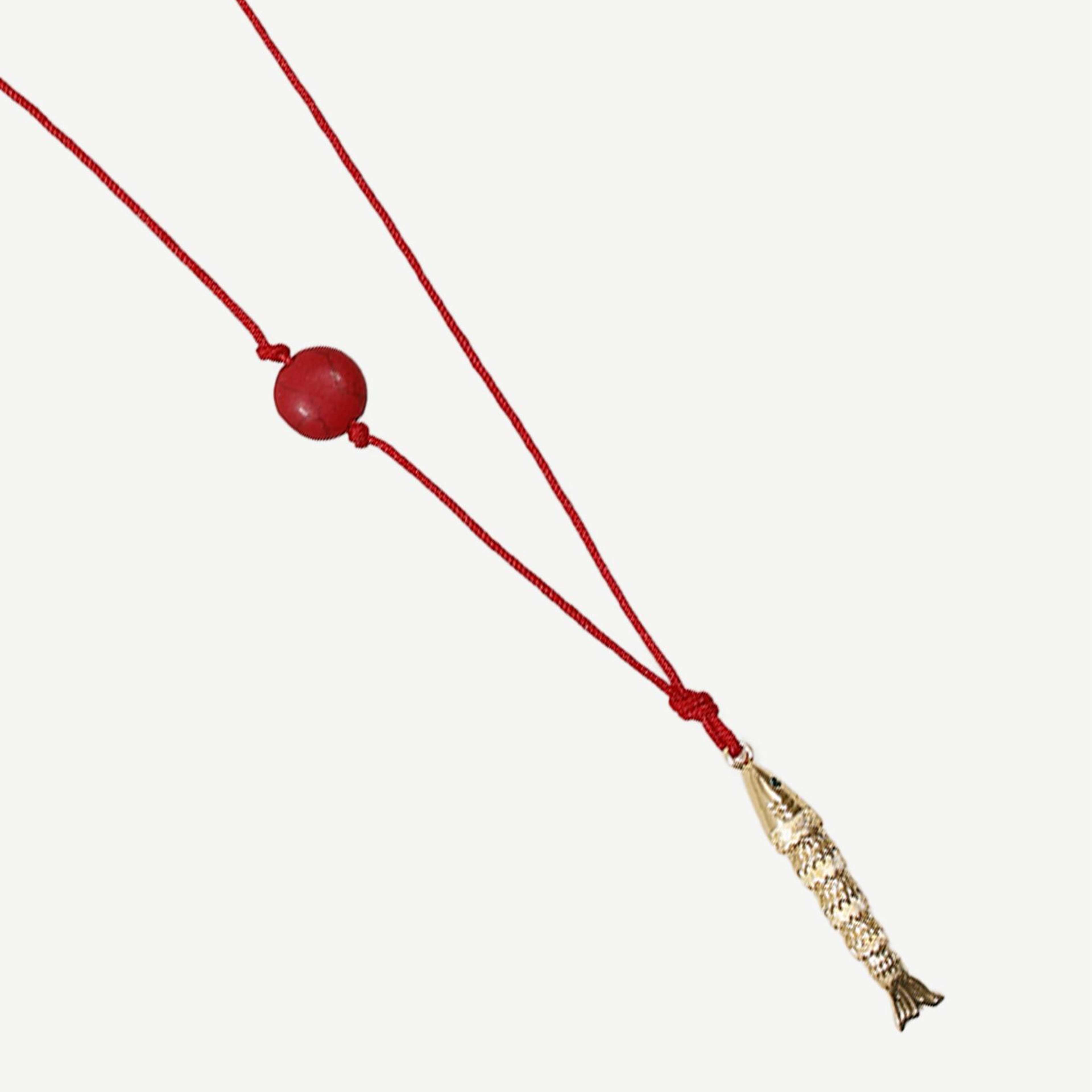 YARGICI Balık Uçlu İp Kolye