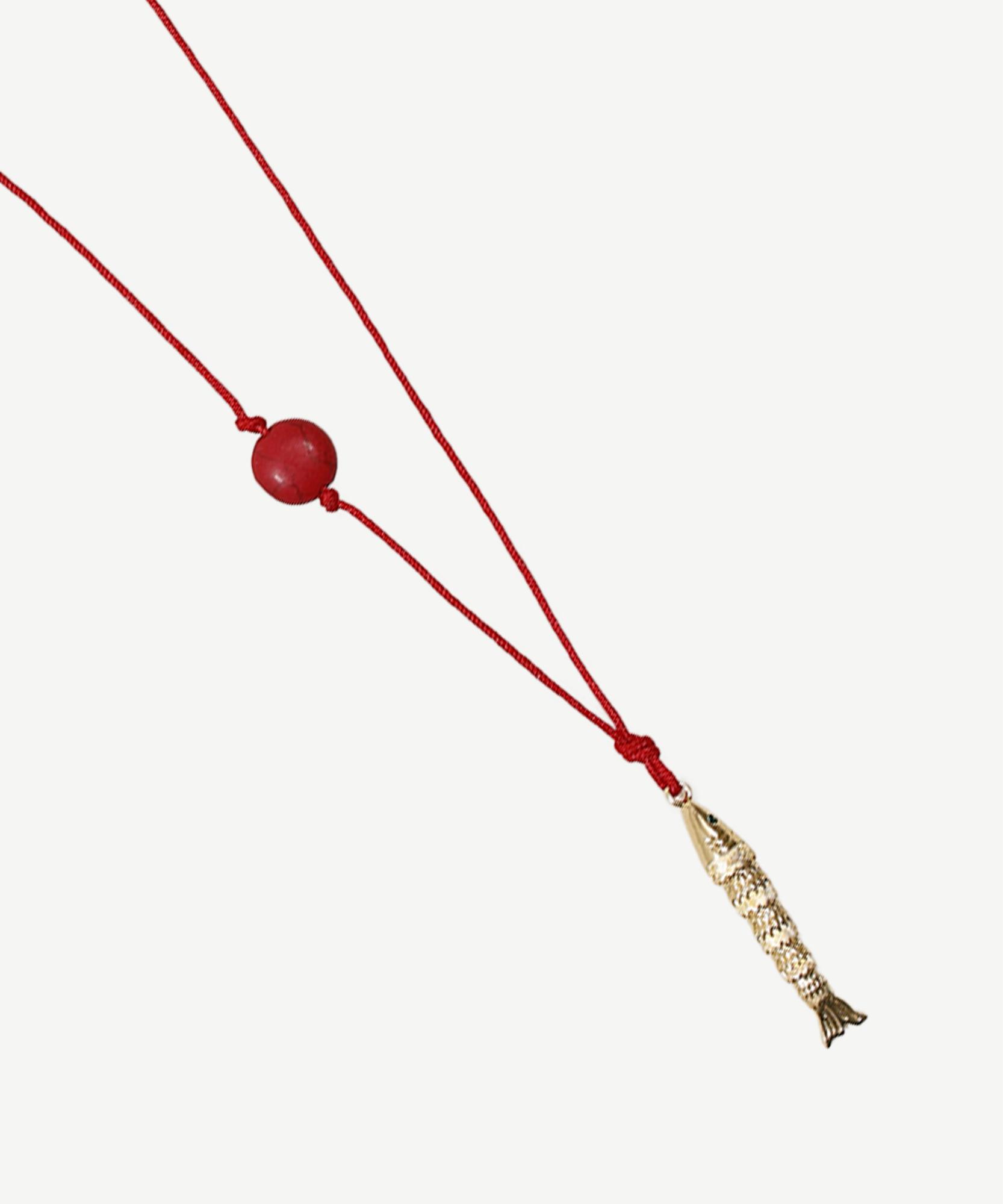 YARGICI Balık Uçlu İp Kolye