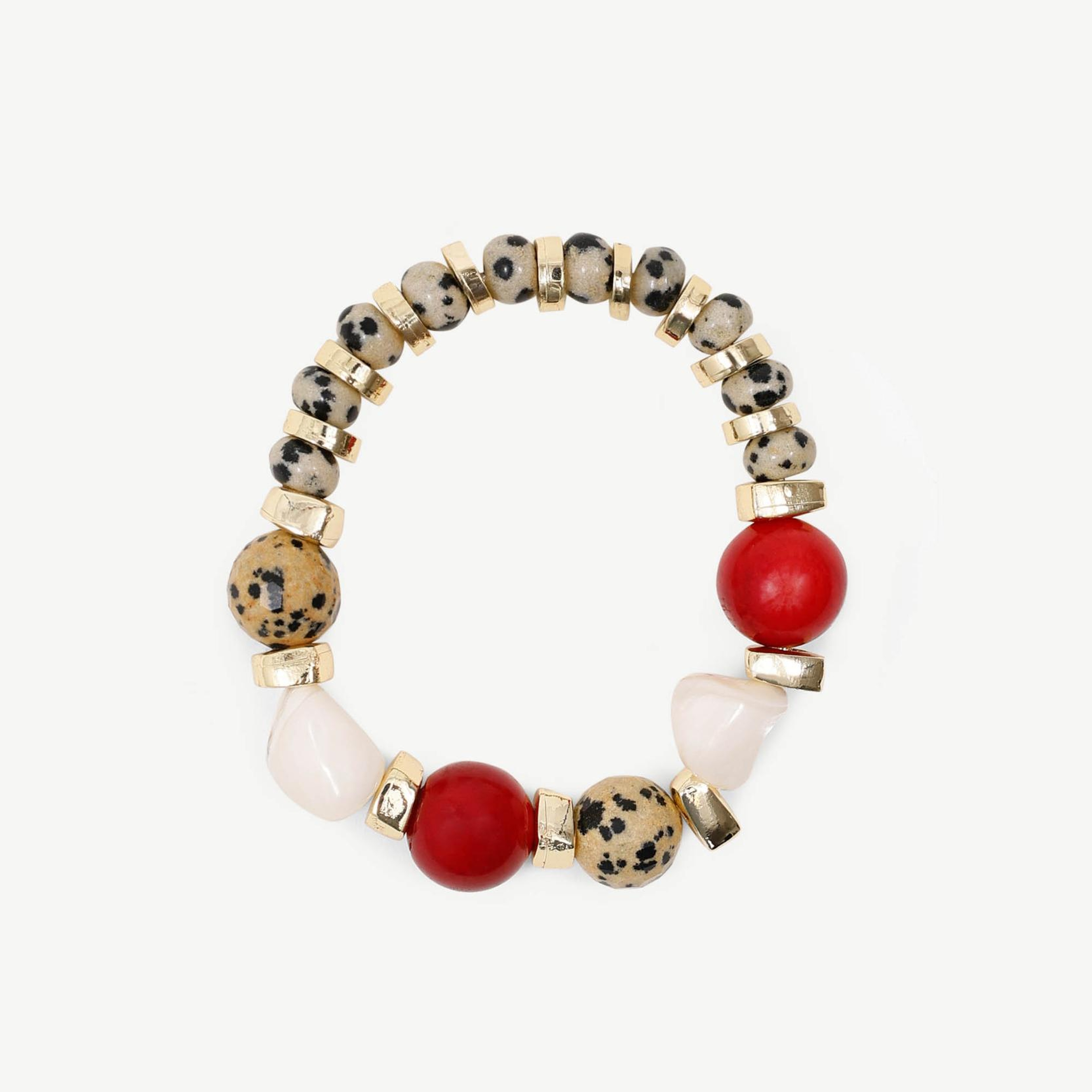 YARGICI Mercan Detaylı Jasper Taşlı Bileklik