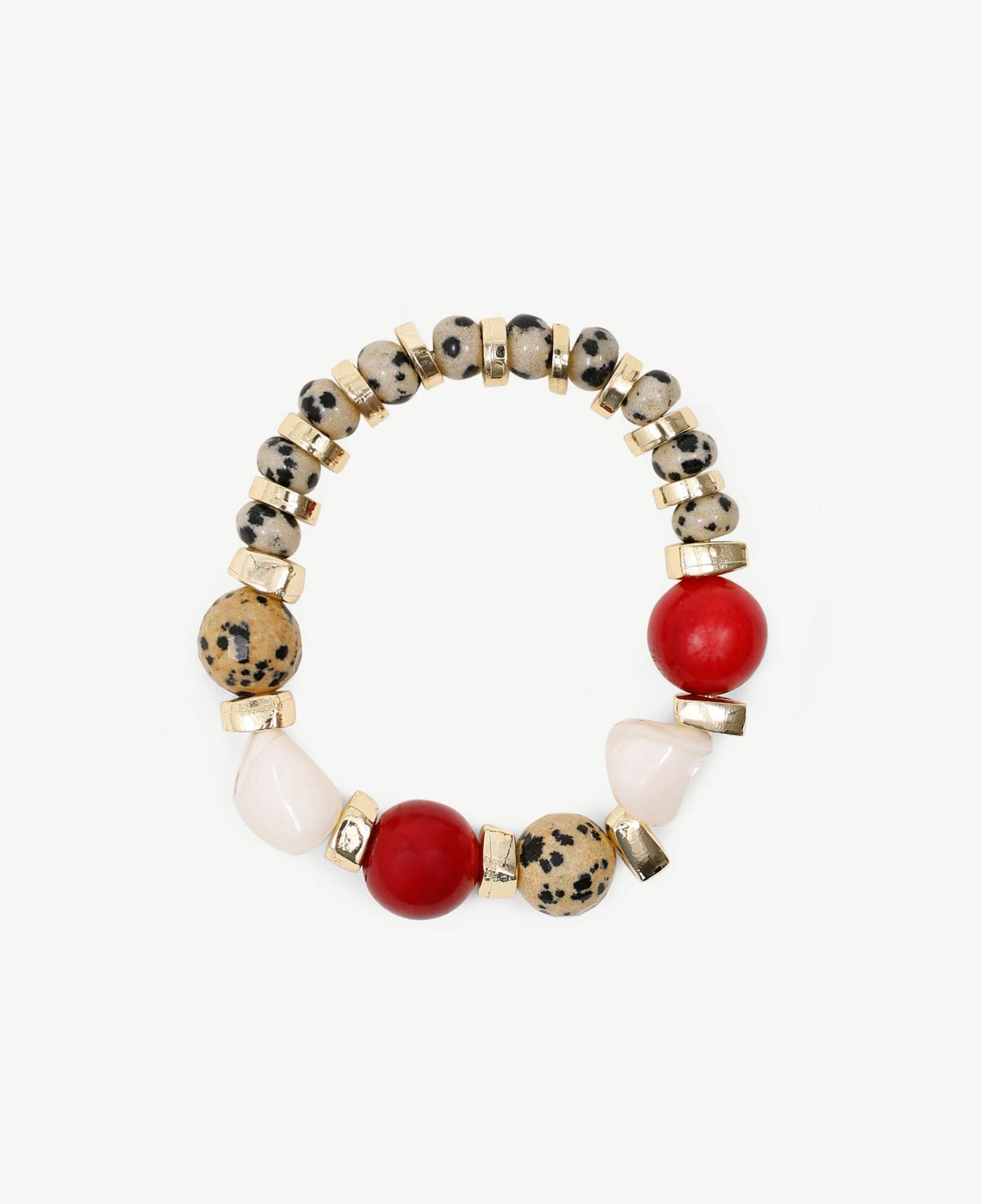 YARGICI Mercan Detaylı Jasper Taşlı Bileklik