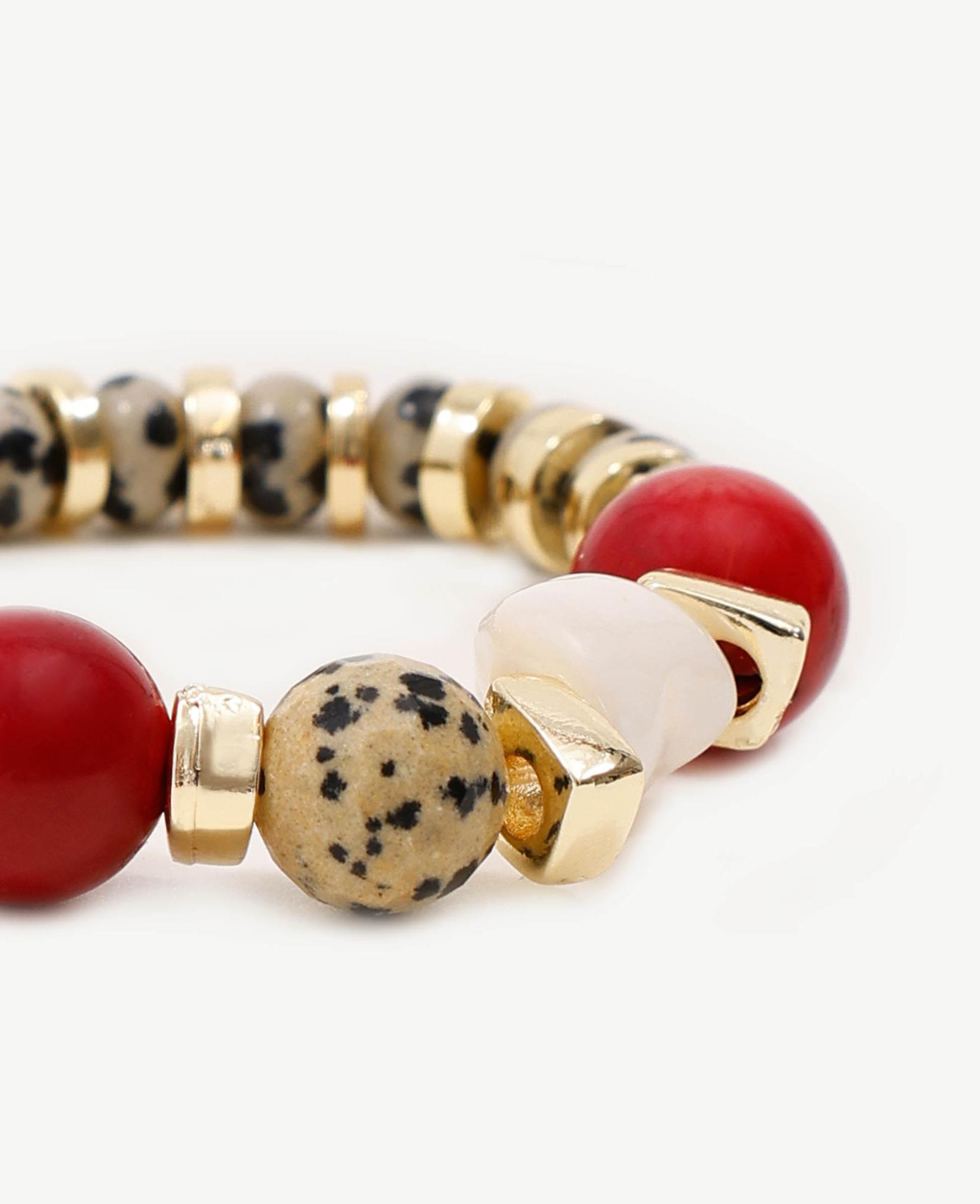 YARGICI Mercan Detaylı Jasper Taşlı Bileklik