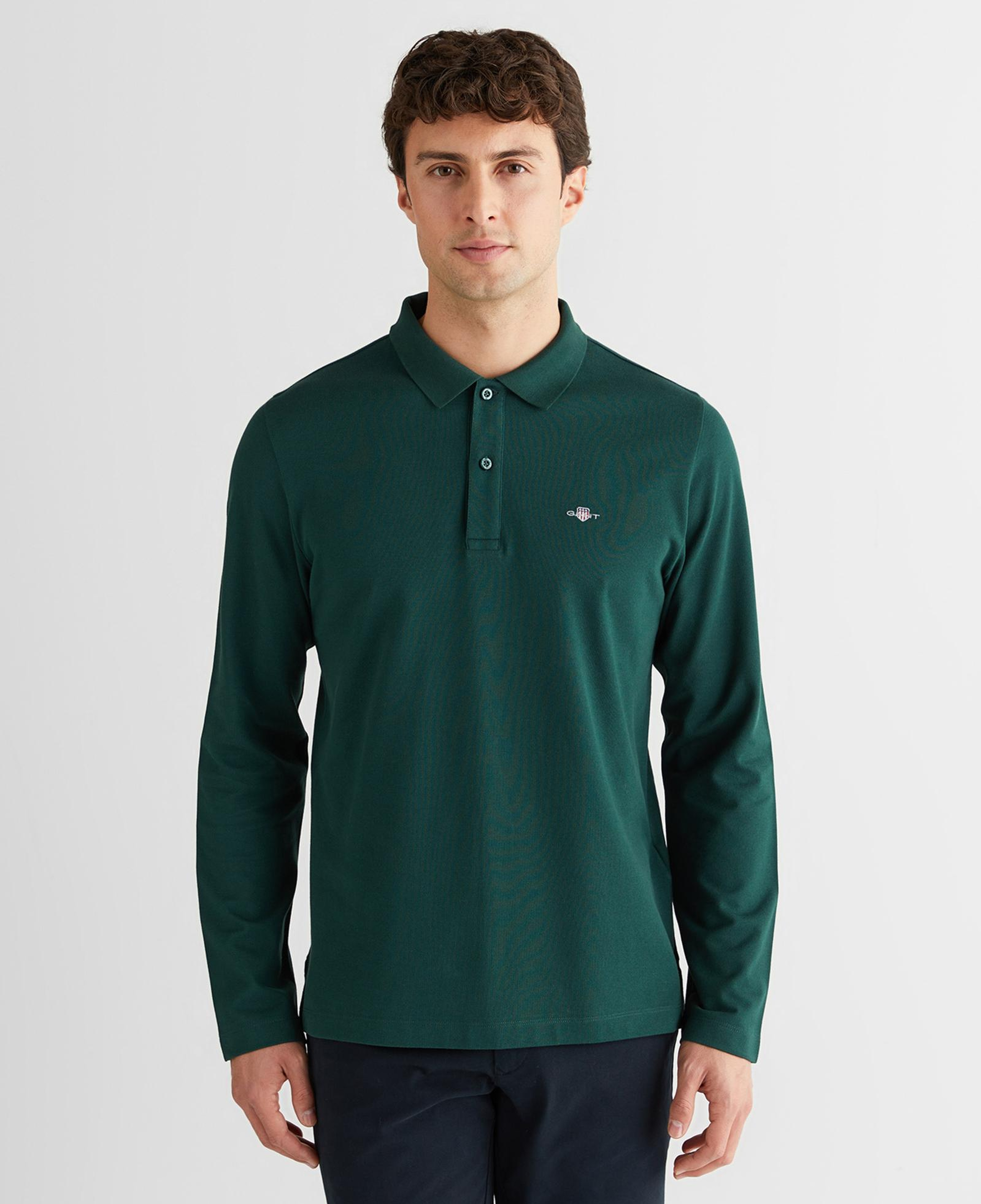 GANT Erkek Yeşil Regular Fit Polo Yaka Polo