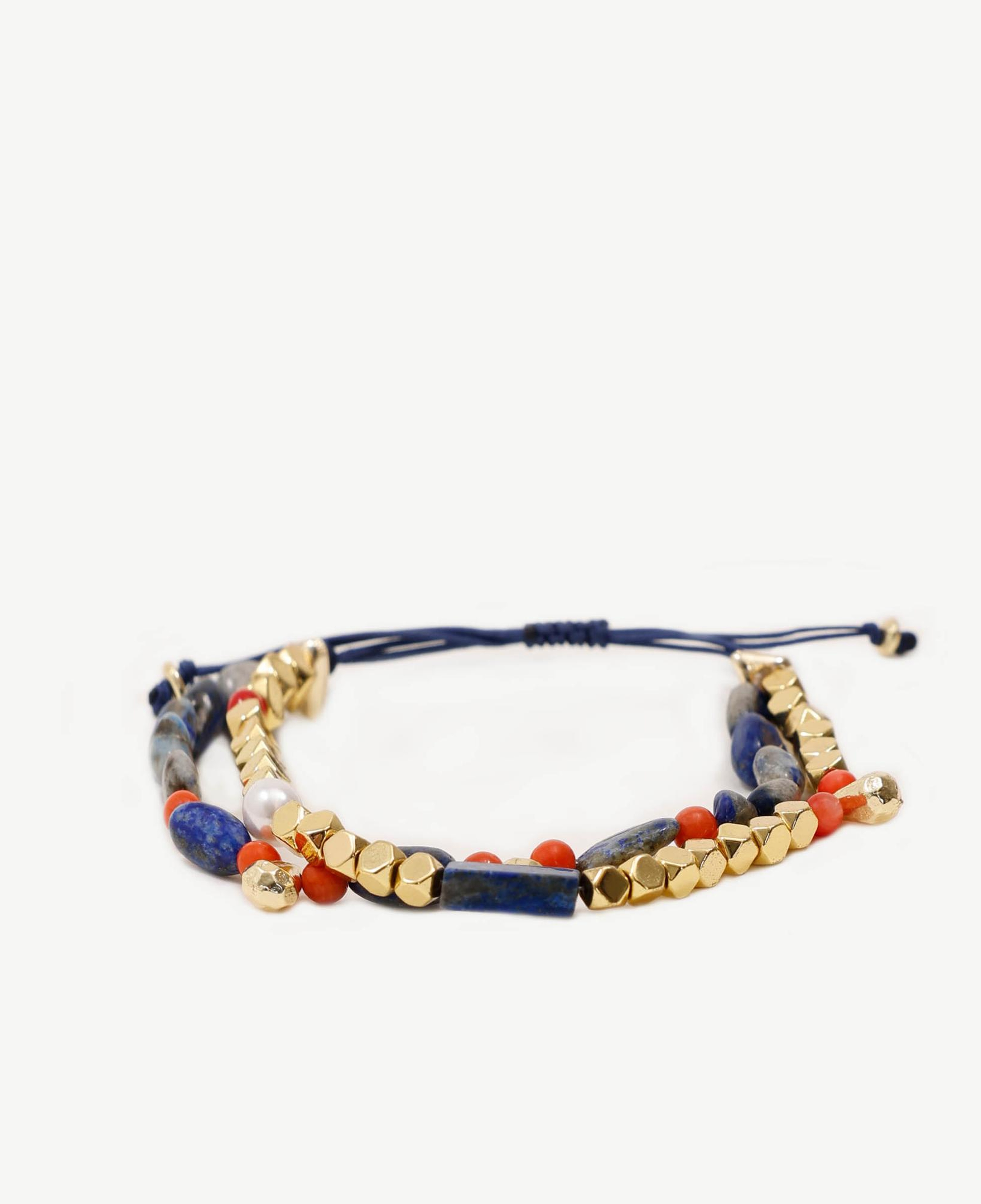 YARGICI Doğal Taş Detaylı İkili İp Bileklik