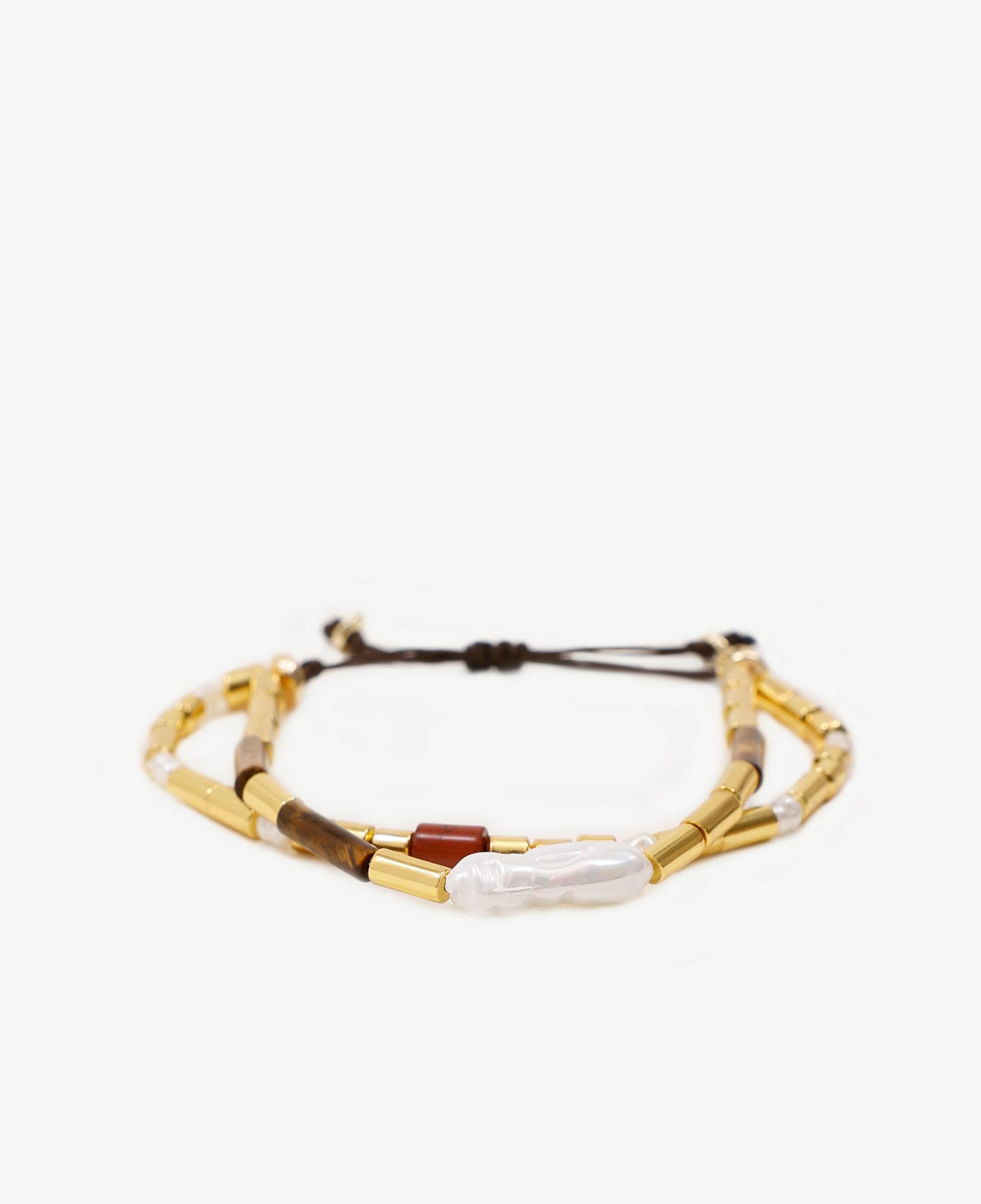 YARGICI İnci Detaylı Hematit Bileklik