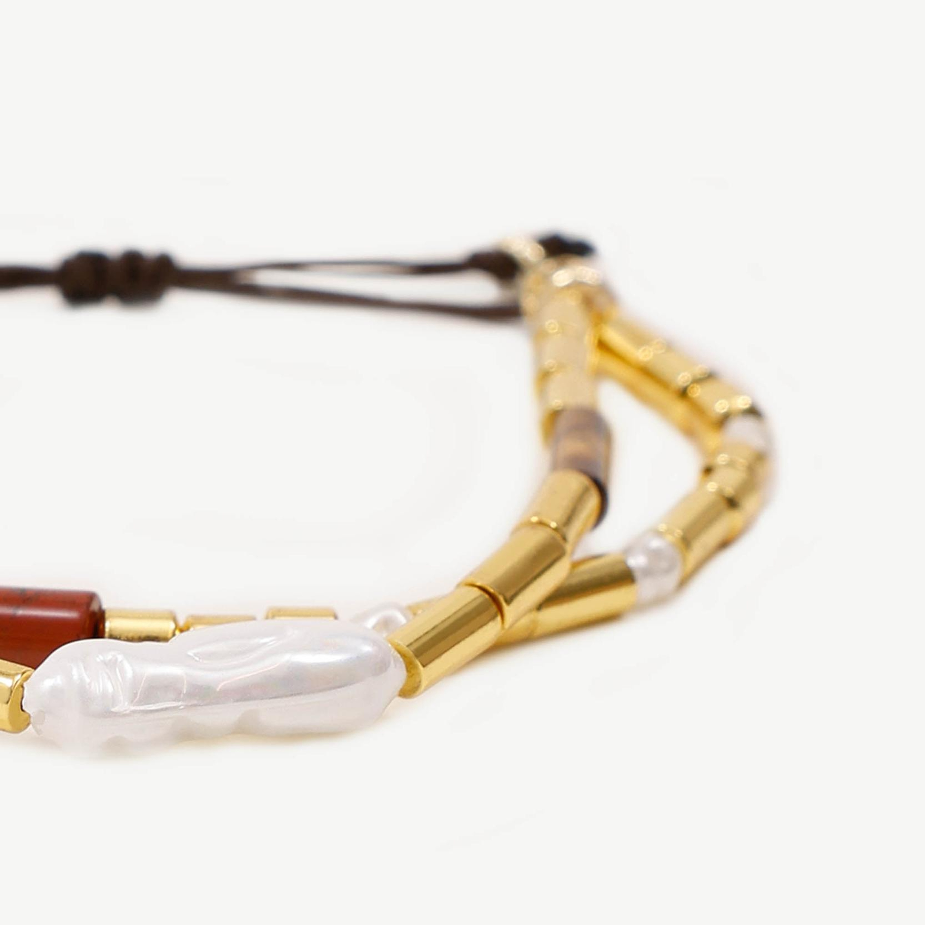 YARGICI İnci Detaylı Hematit Bileklik