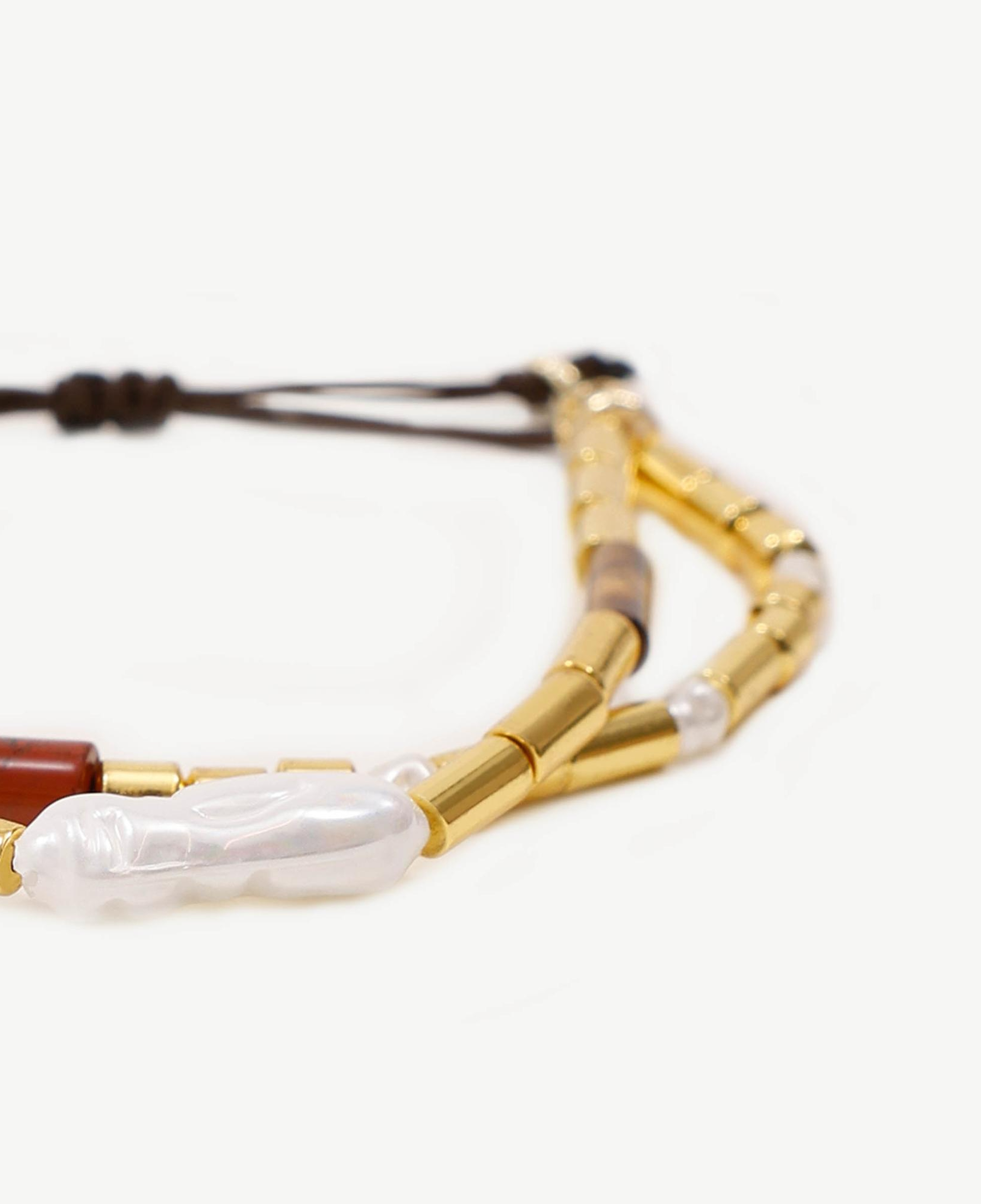 YARGICI İnci Detaylı Hematit Bileklik