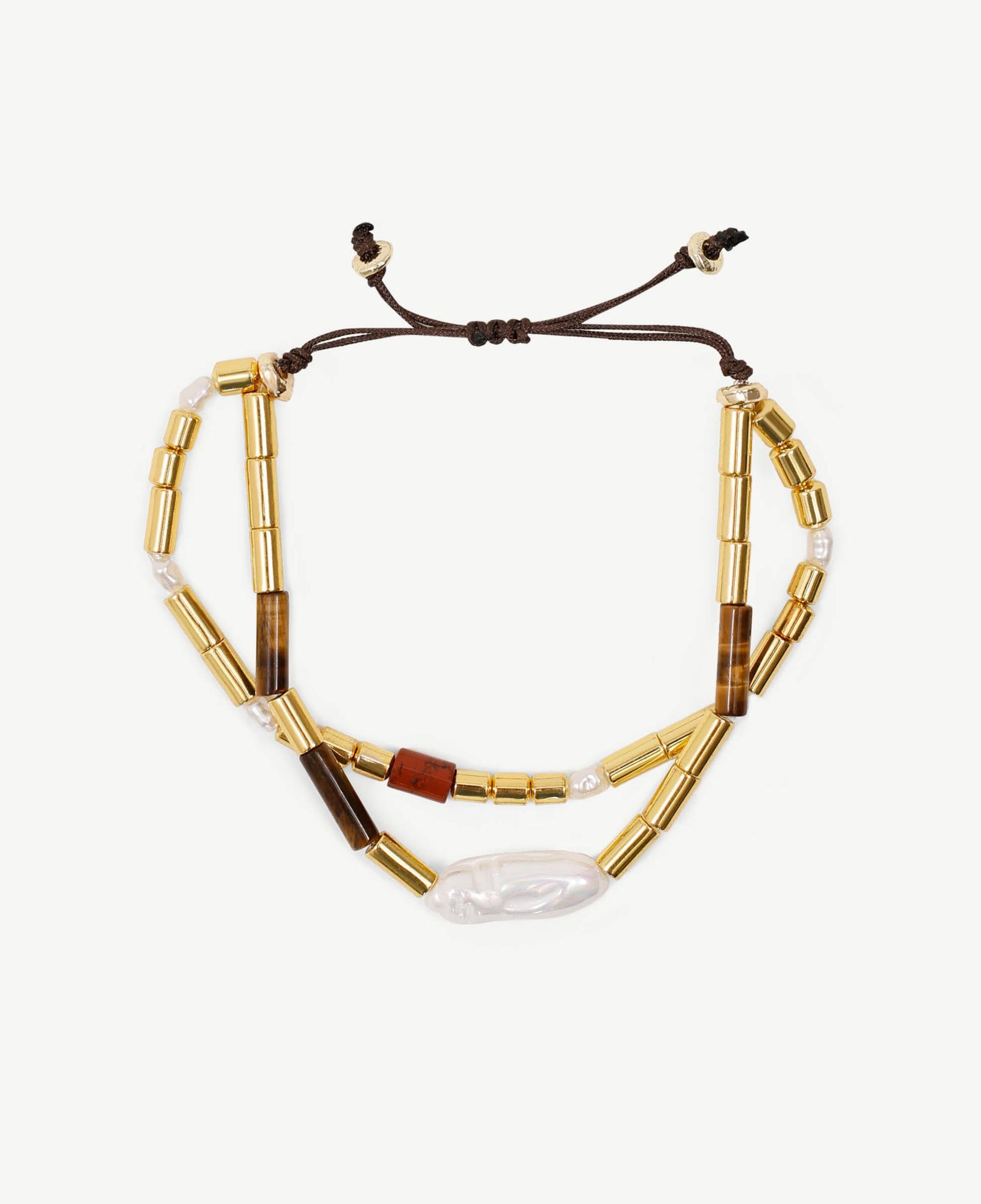 YARGICI İnci Detaylı Hematit Bileklik