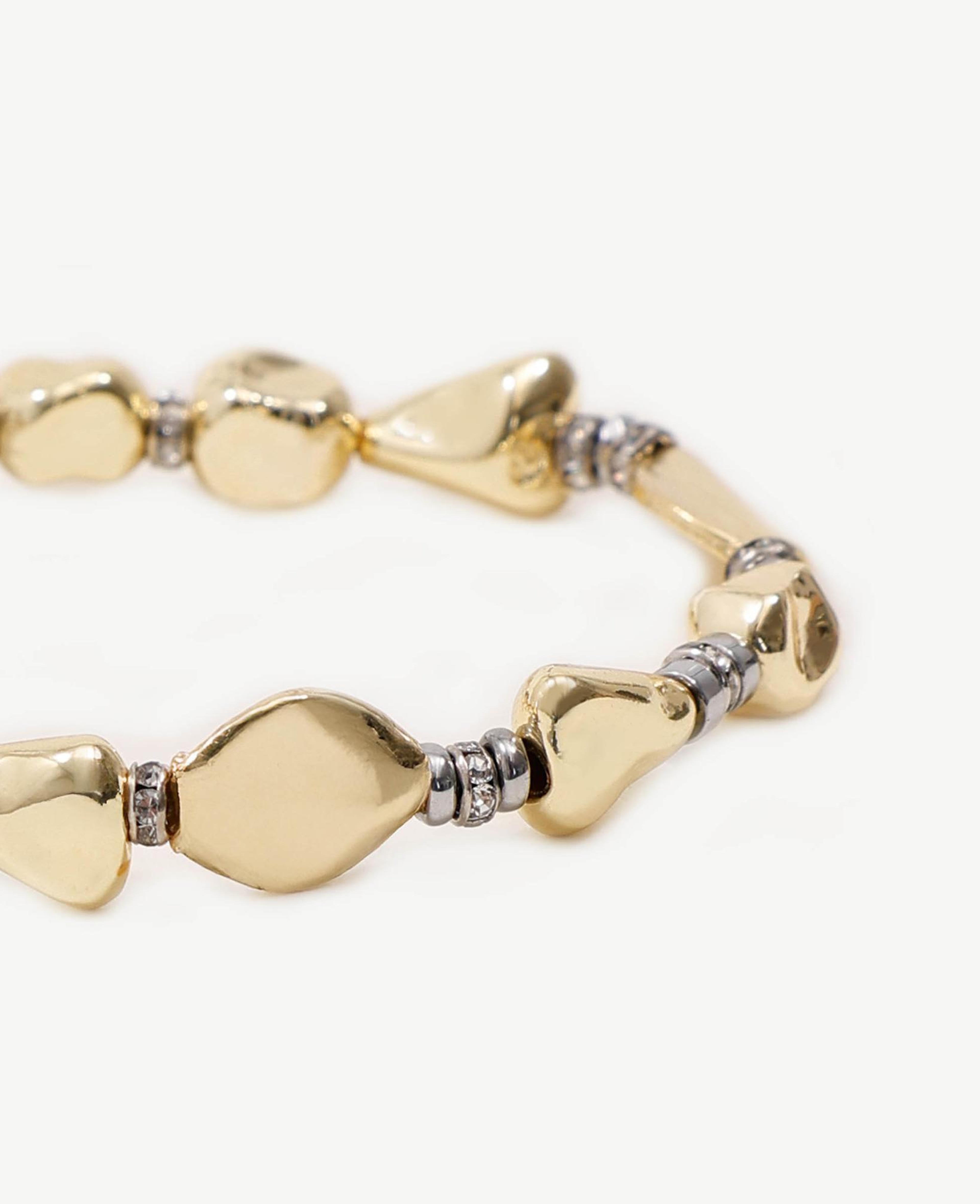 YARGICI Cam Taş Detaylı Gold Bileklik