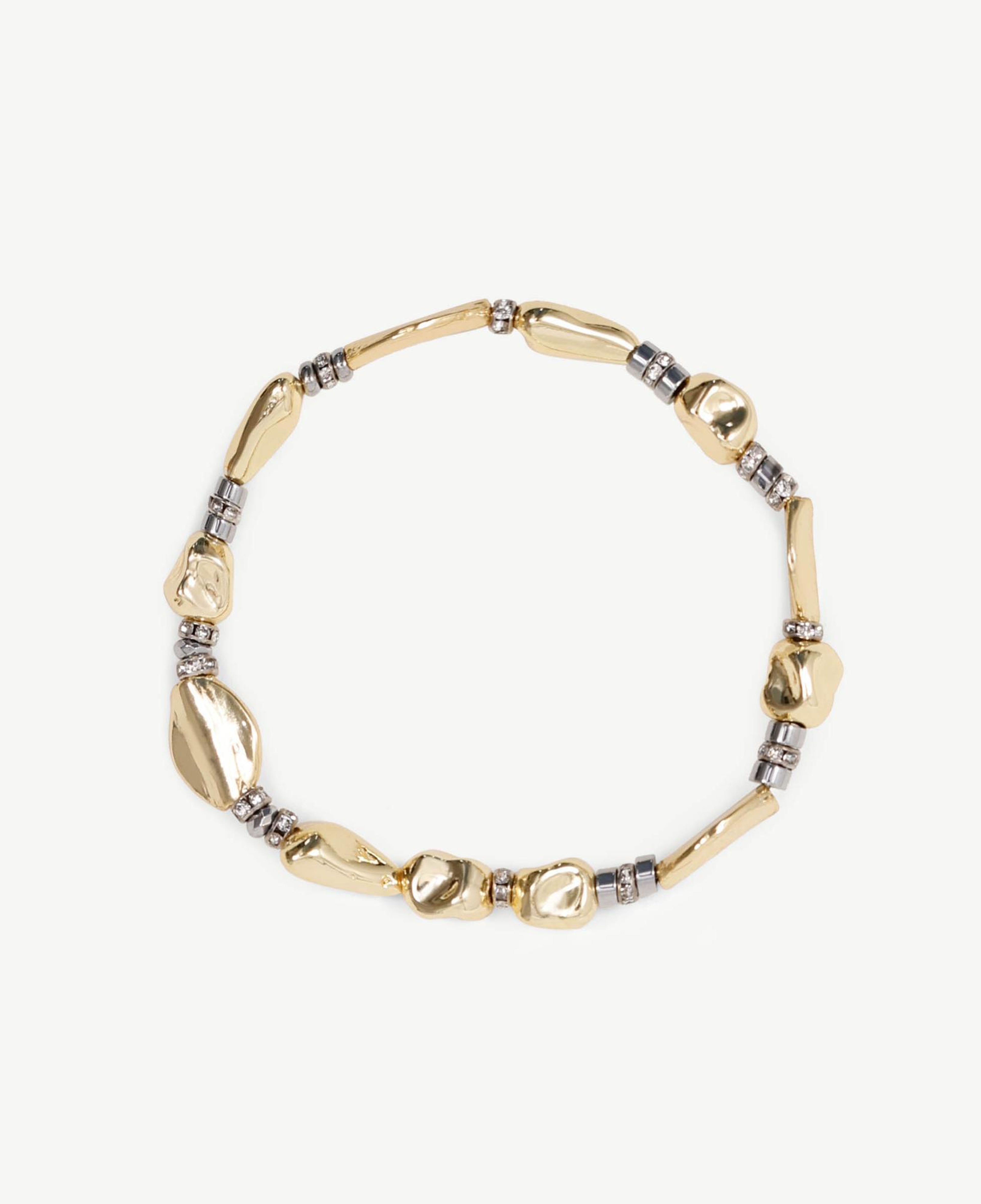 YARGICI Cam Taş Detaylı Gold Bileklik