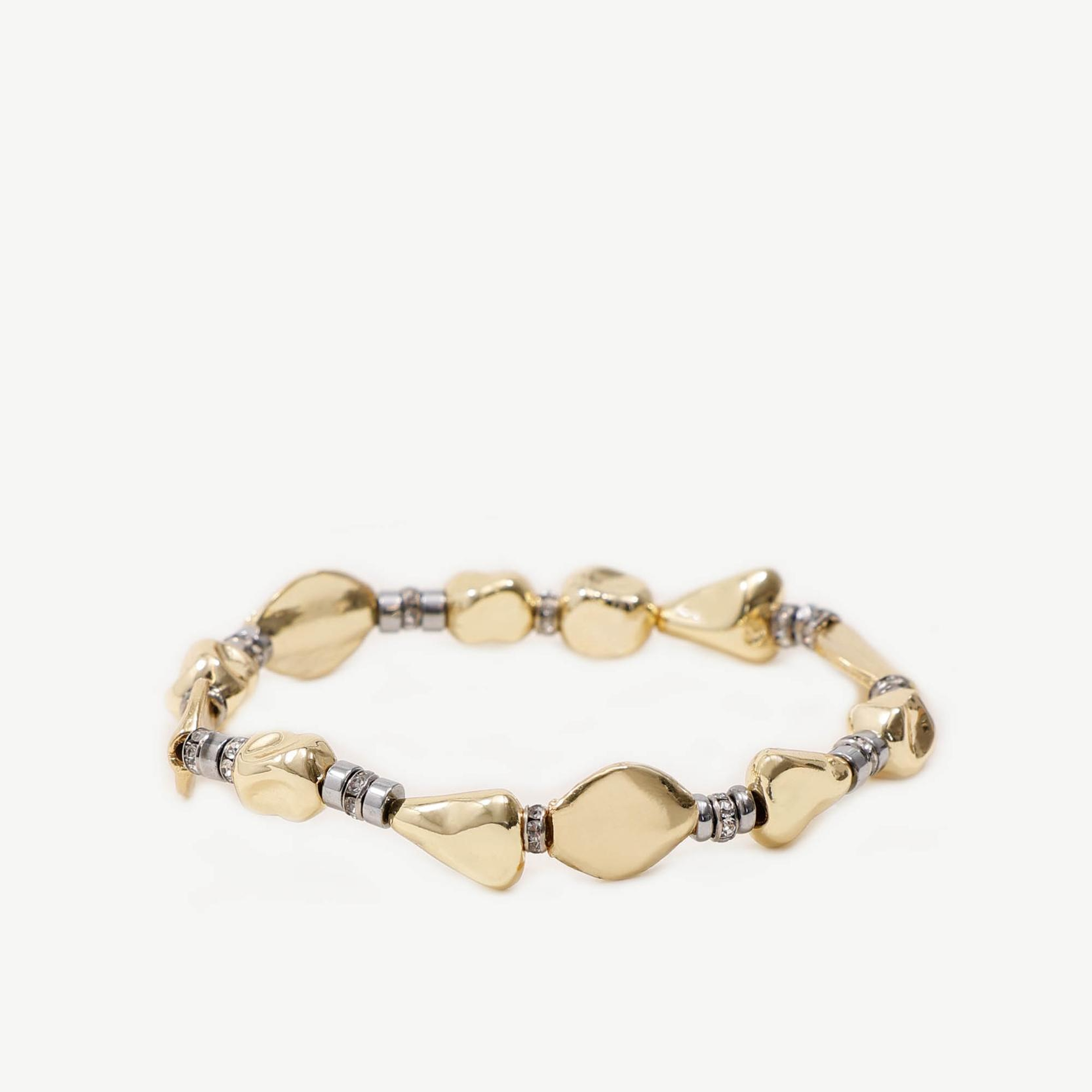 YARGICI Cam Taş Detaylı Gold Bileklik