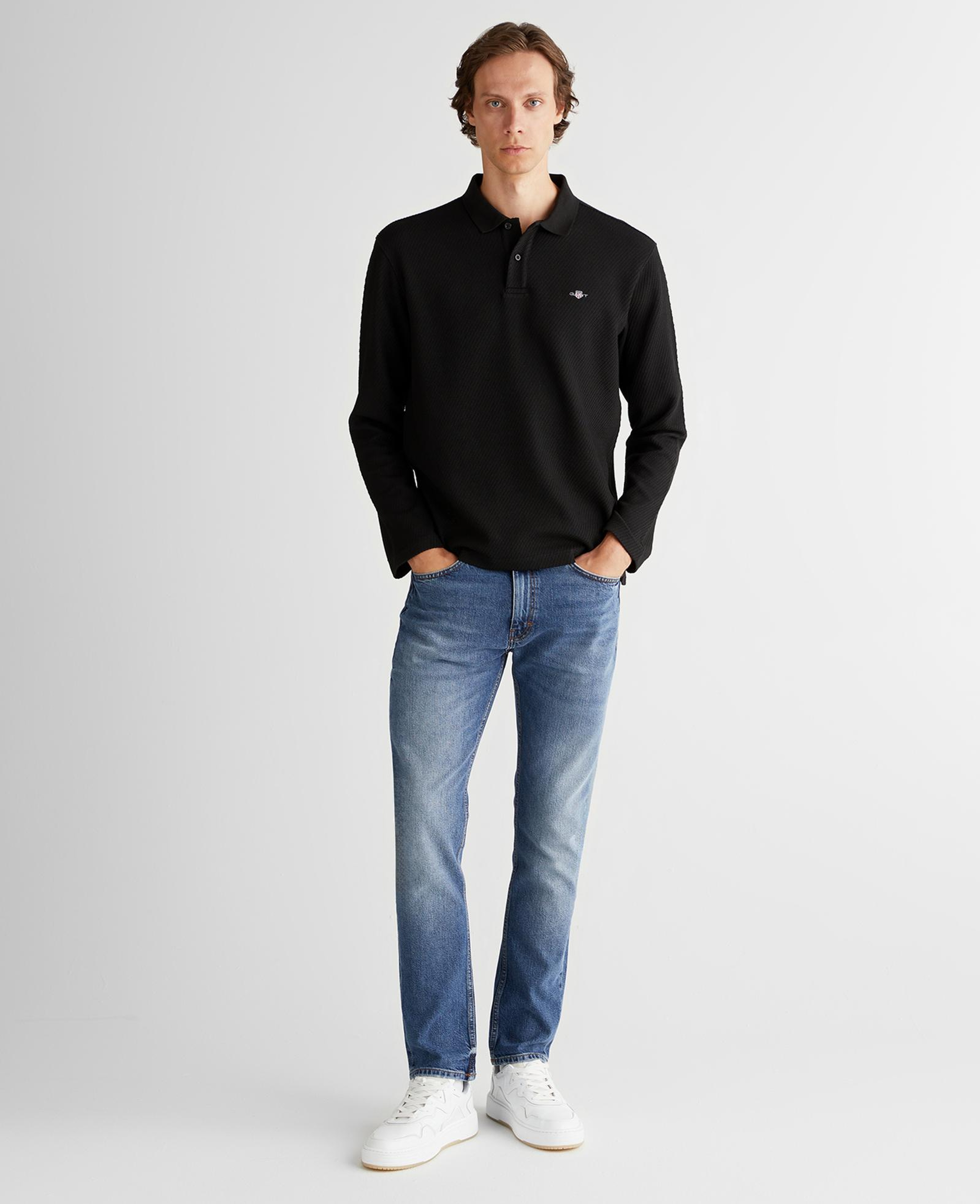 GANT Erkek Siyah Relaxed Fit T-Shirt