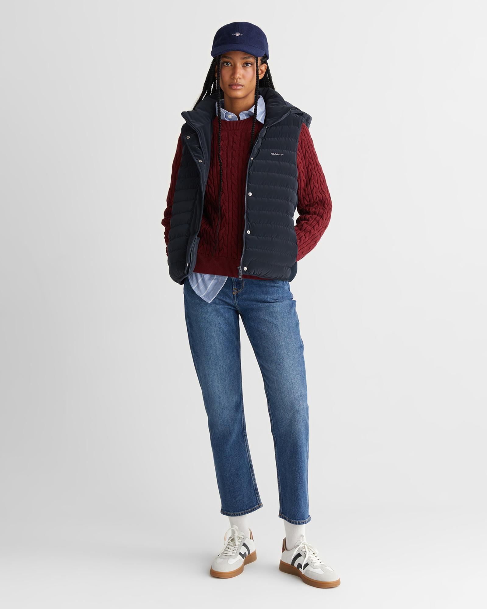GANT Kadın Lacivert Regular Fit Yelek