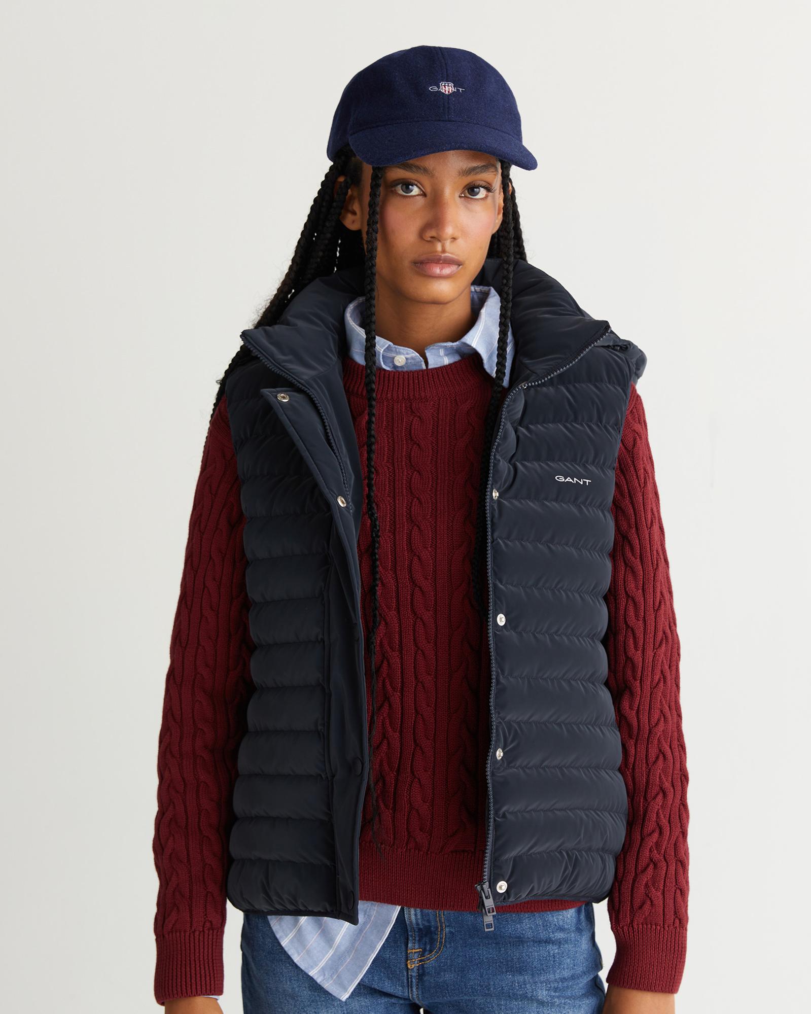 GANT Kadın Lacivert Regular Fit Yelek