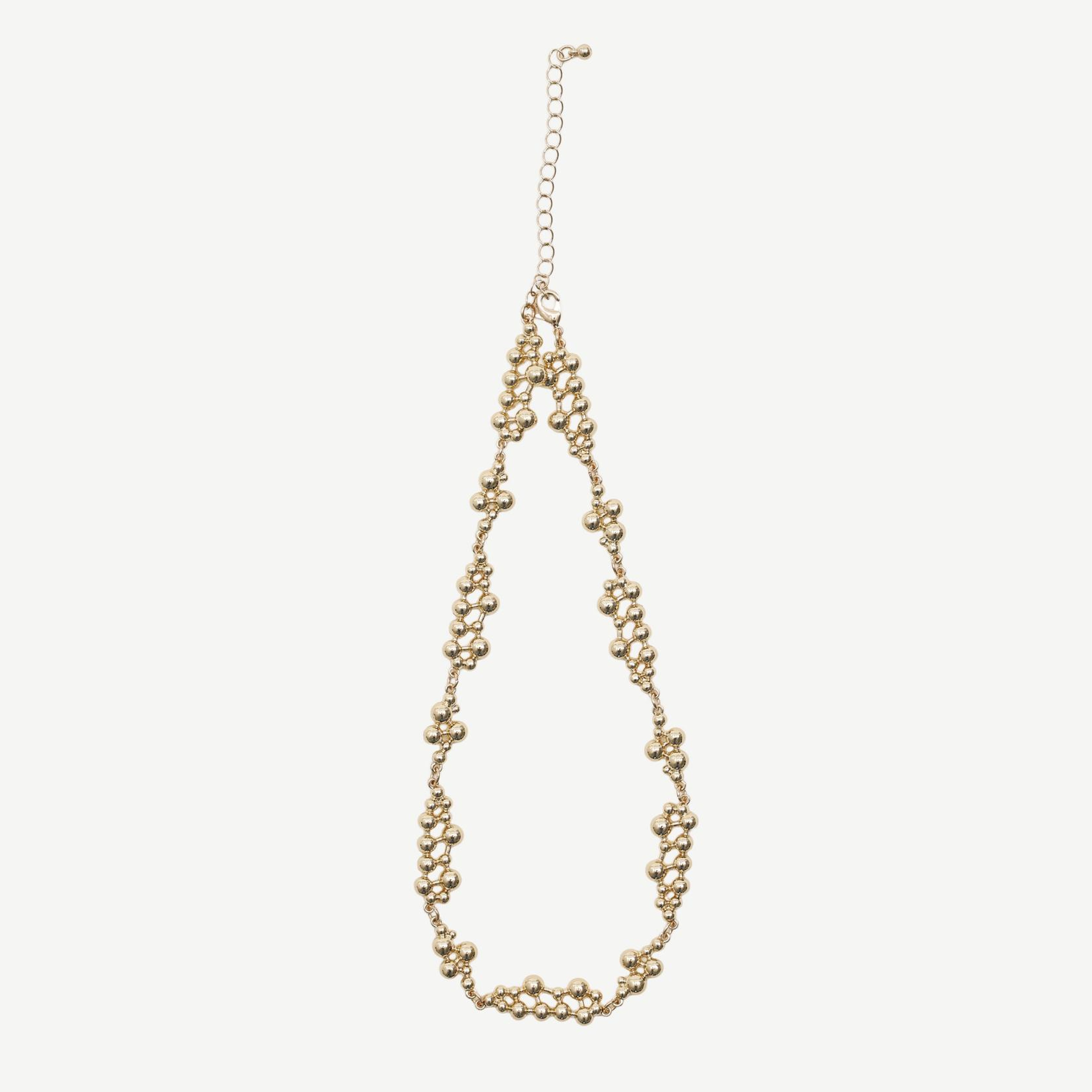 YARGICI Yassı Boncuklu Zincir Kolye