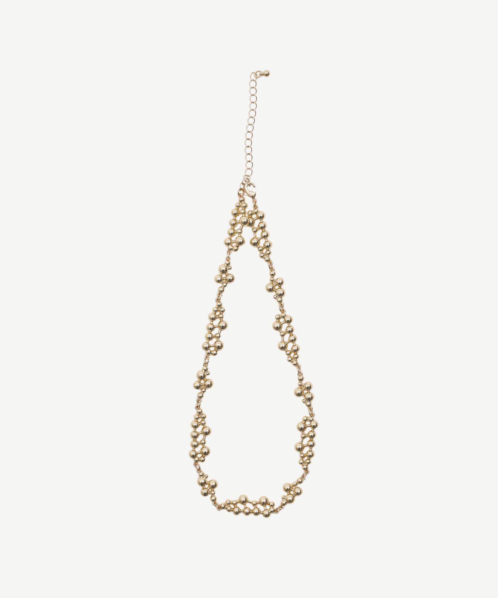 YARGICI Yassı Boncuklu Zincir Kolye