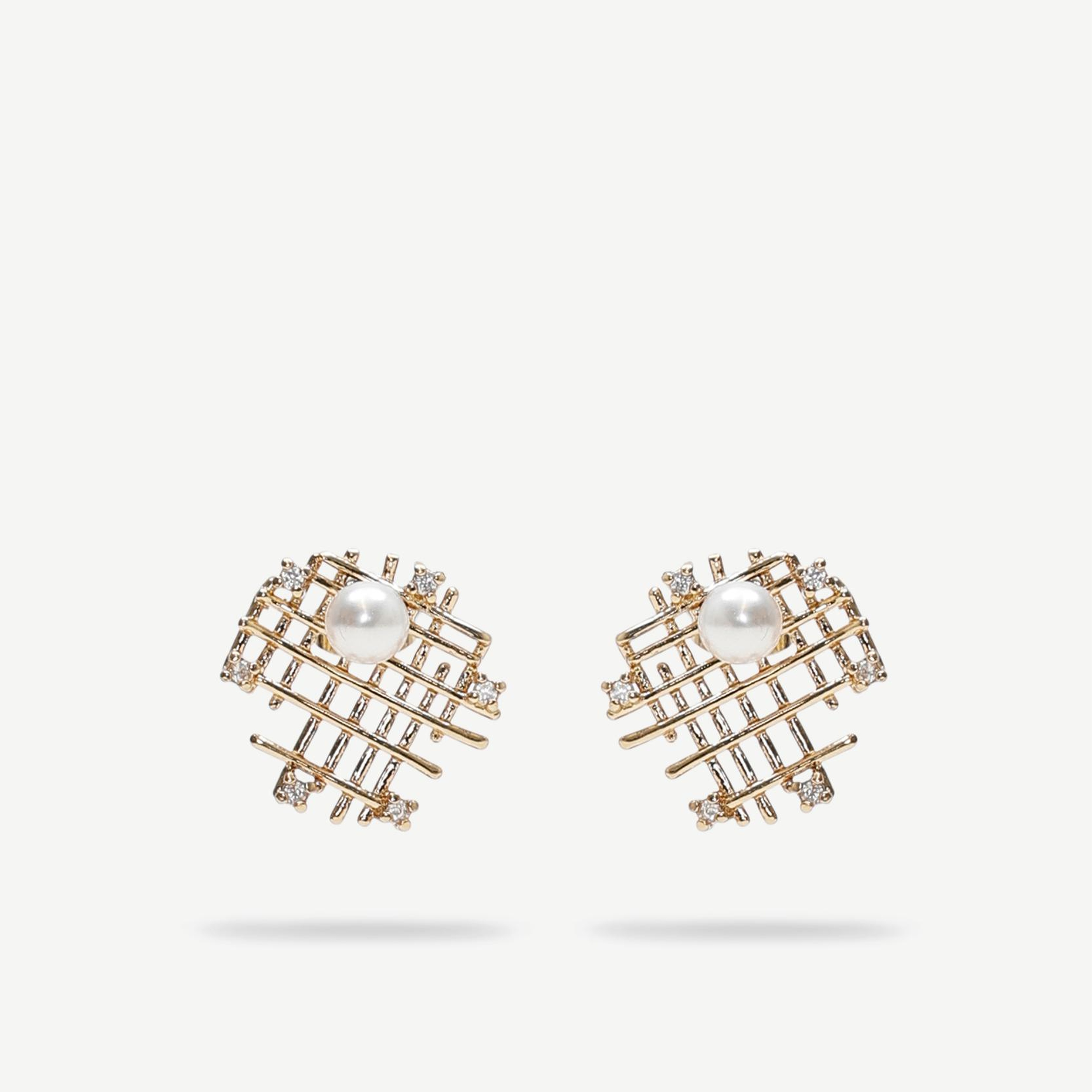 YARGICI İnci Detaylı Plaka Küpe