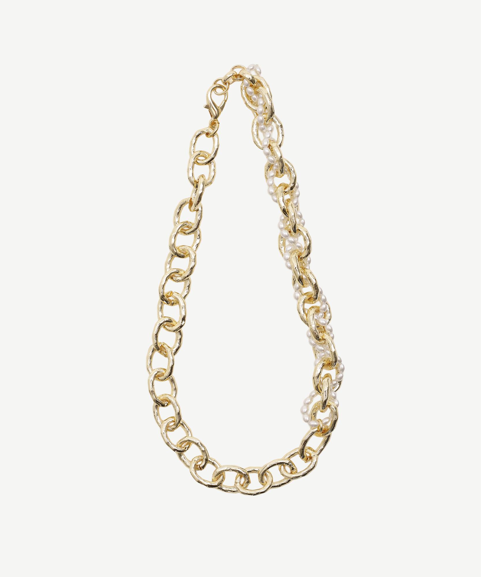 YARGICI İnci Detaylı Büyük Halka Kolye