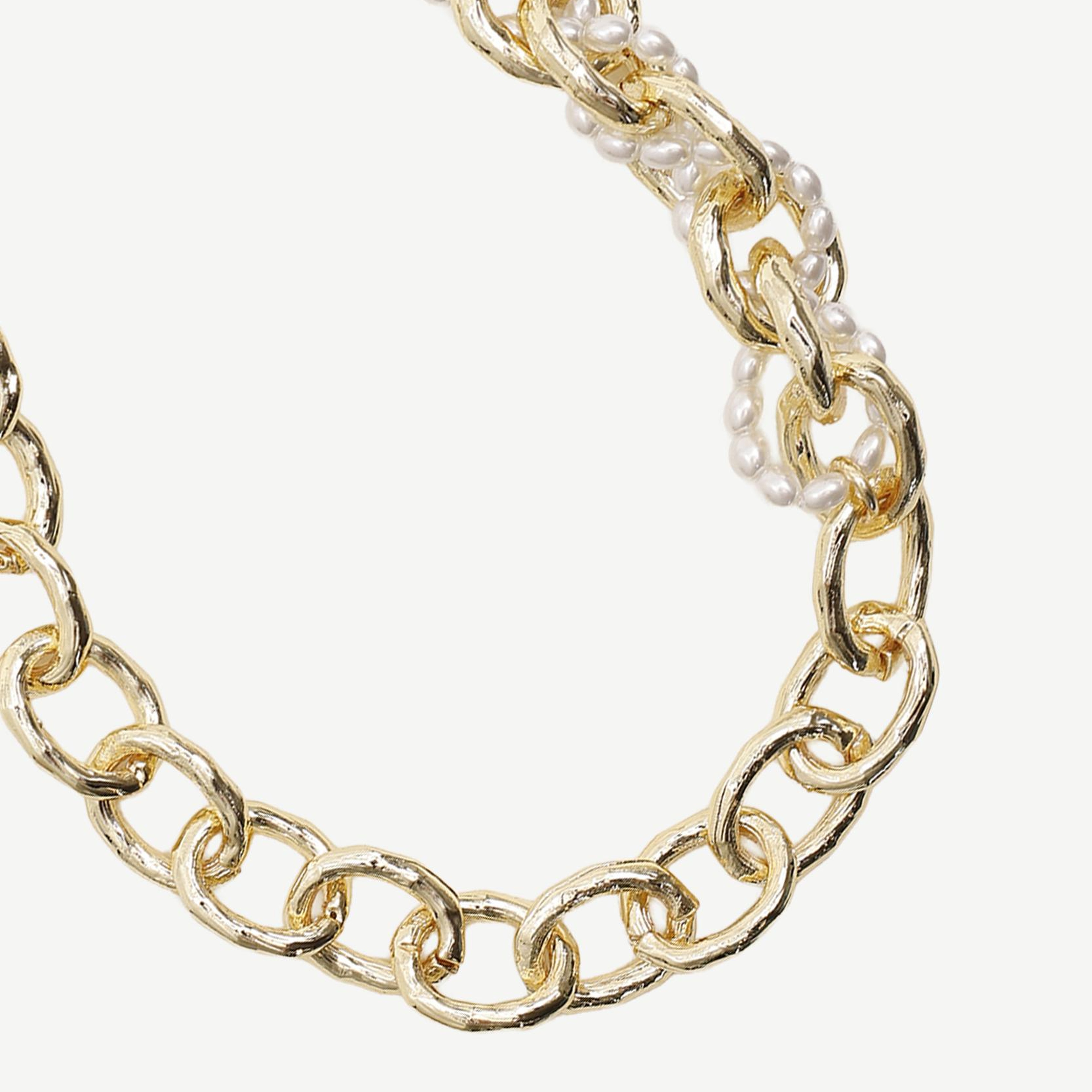 YARGICI İnci Detaylı Büyük Halka Kolye