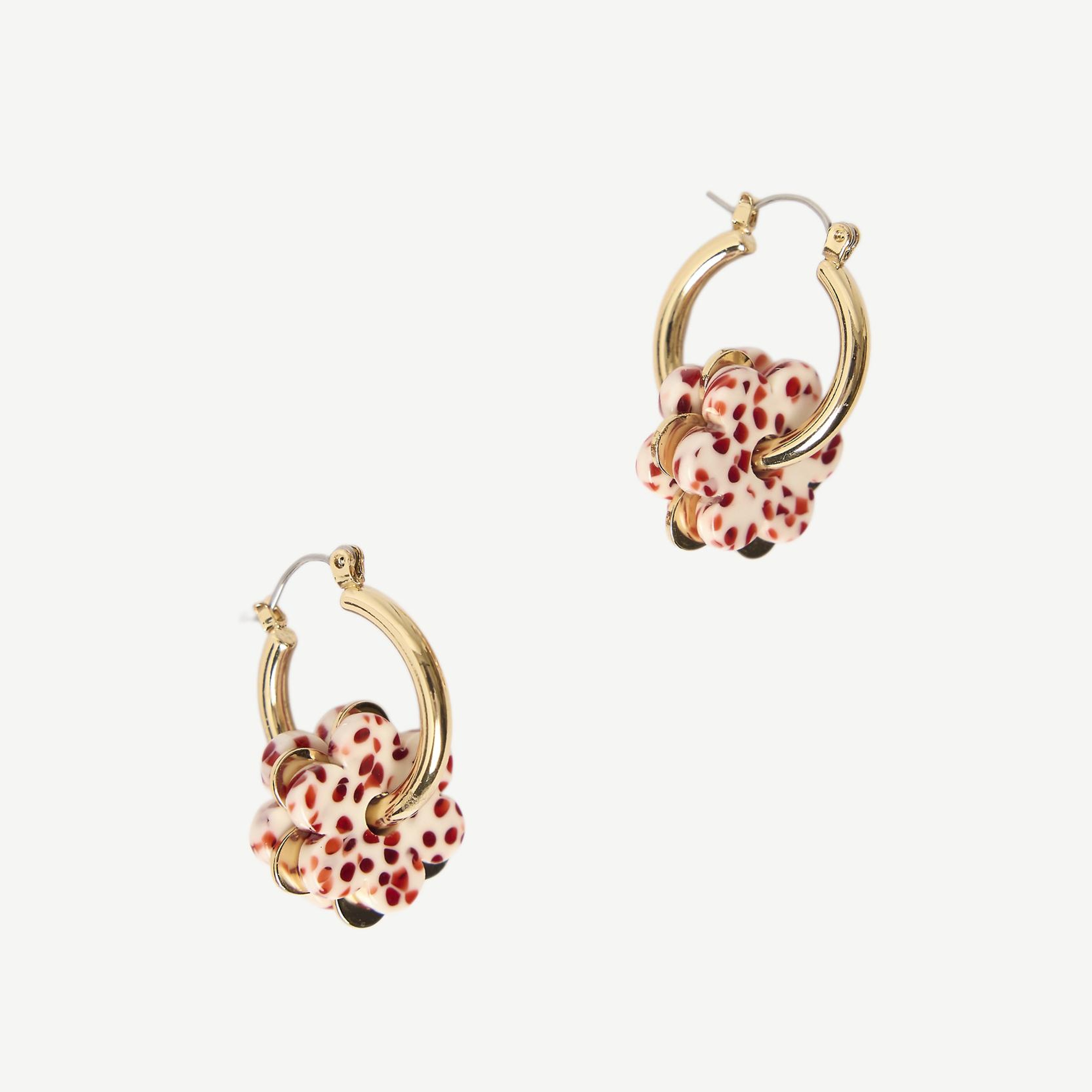 YARGICI Çiçek Charmlı Halka Küpe